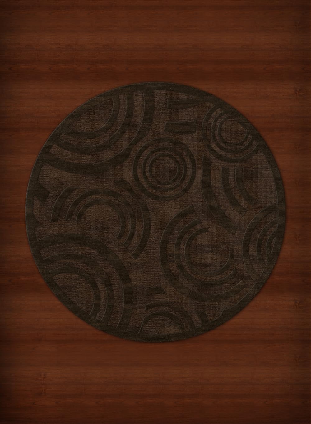 Dalyn Rugs Dover DV3 8' Round Area Rug in Fudge Brown - Perfect for Living Room, Bedroom, or Dining Room Decor
