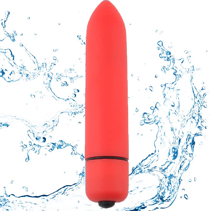 10-Speed Powerful Bullet Vibrator - Mini Waterproof Pocket Clitoral Stimulator for Women | Discreet Packaging | Perfect for Travel, Solo Play & Couples' Intimacy (Red)