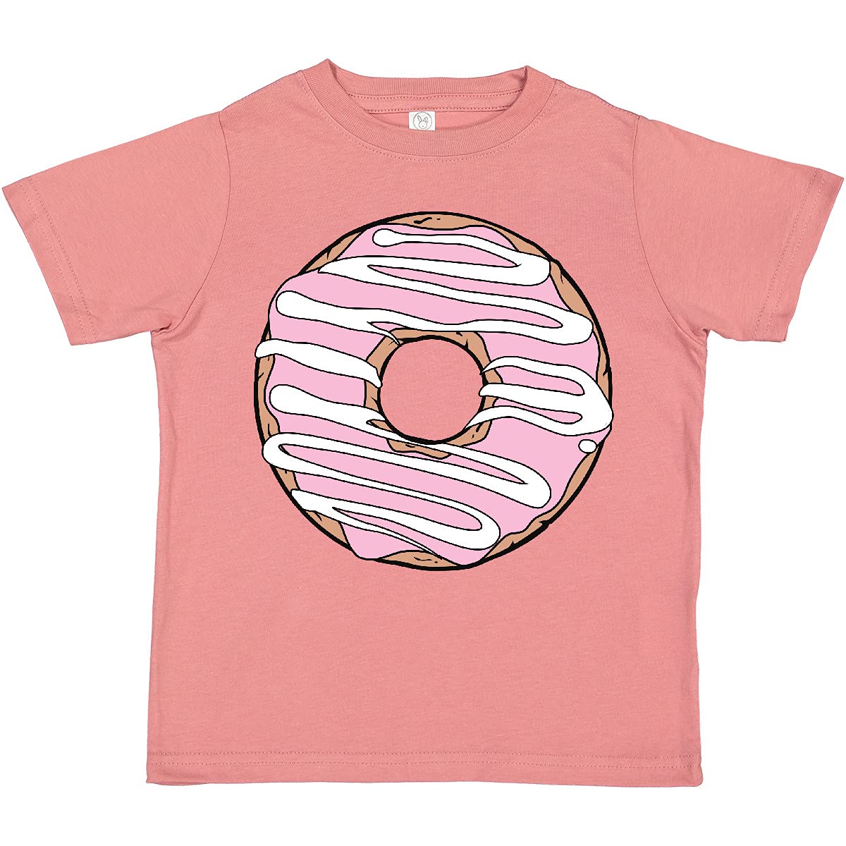 Inktastic Pink Donut Toddler T-Shirt - Cute Doughnut with Glaze & Frosting Design for Kids - Perfect for Birthday Parties, Playdates & Sweet Treat Lovers