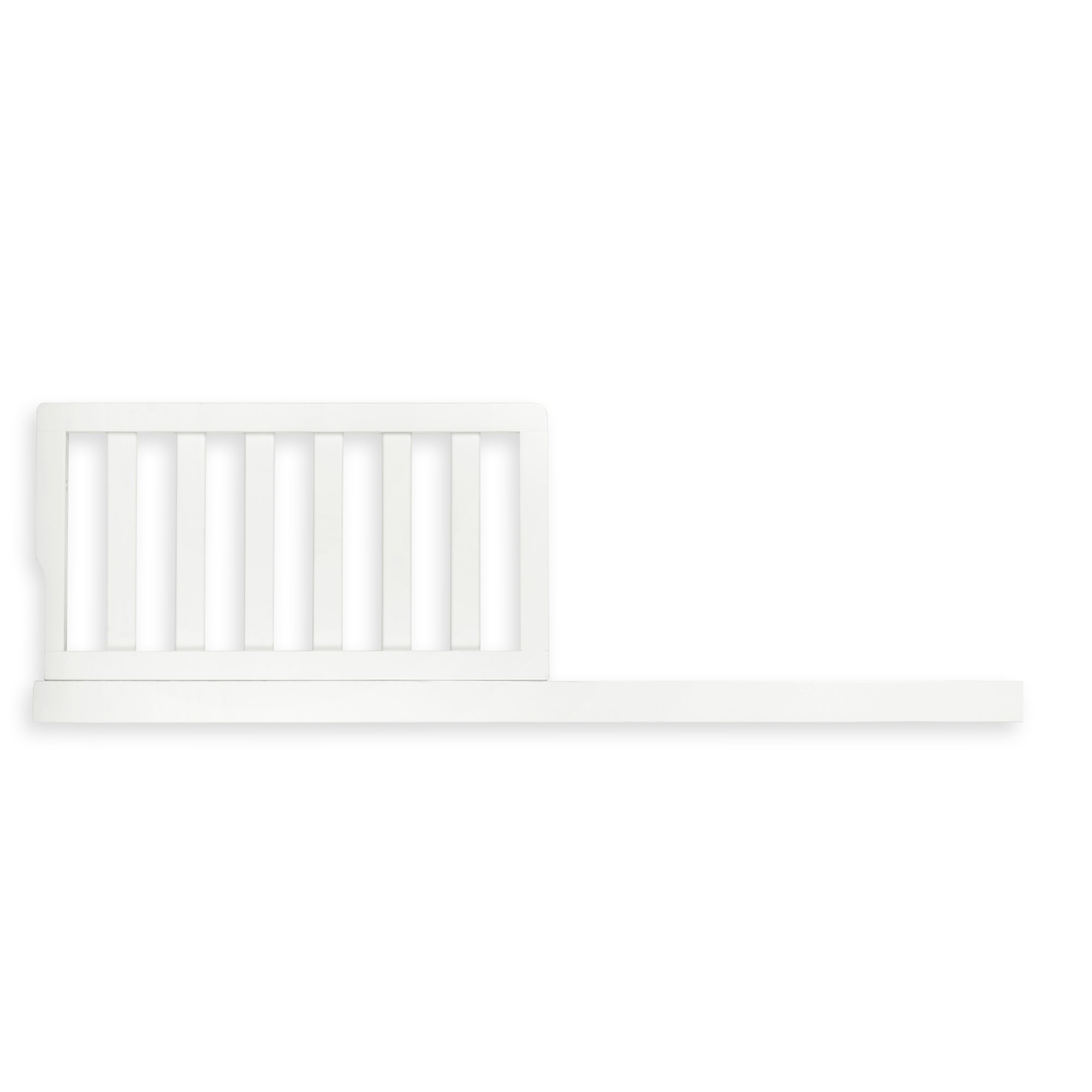 Evolur Julienne Toddler Rail in Brush White - Safe & Stylish Bed Guard for Kids - Perfect for Toddler Beds, Daycare, and Nursery Rooms
