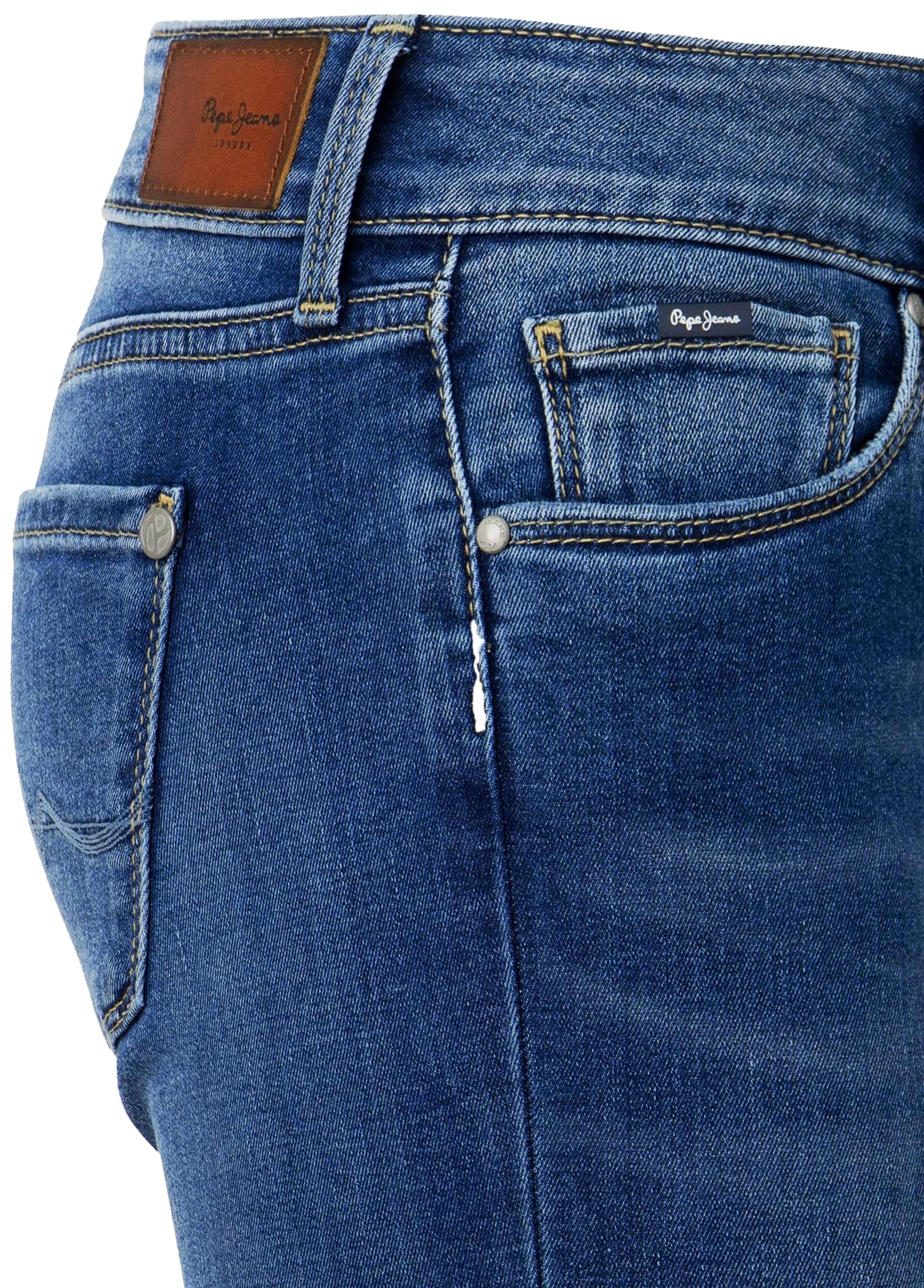 Pepe Jeans Soho Women's Skinny Jeans - Blue Medium (EU 34/36, US 25/28) | High Waist Stretch Denim Pants for Casual Wear & Night Out