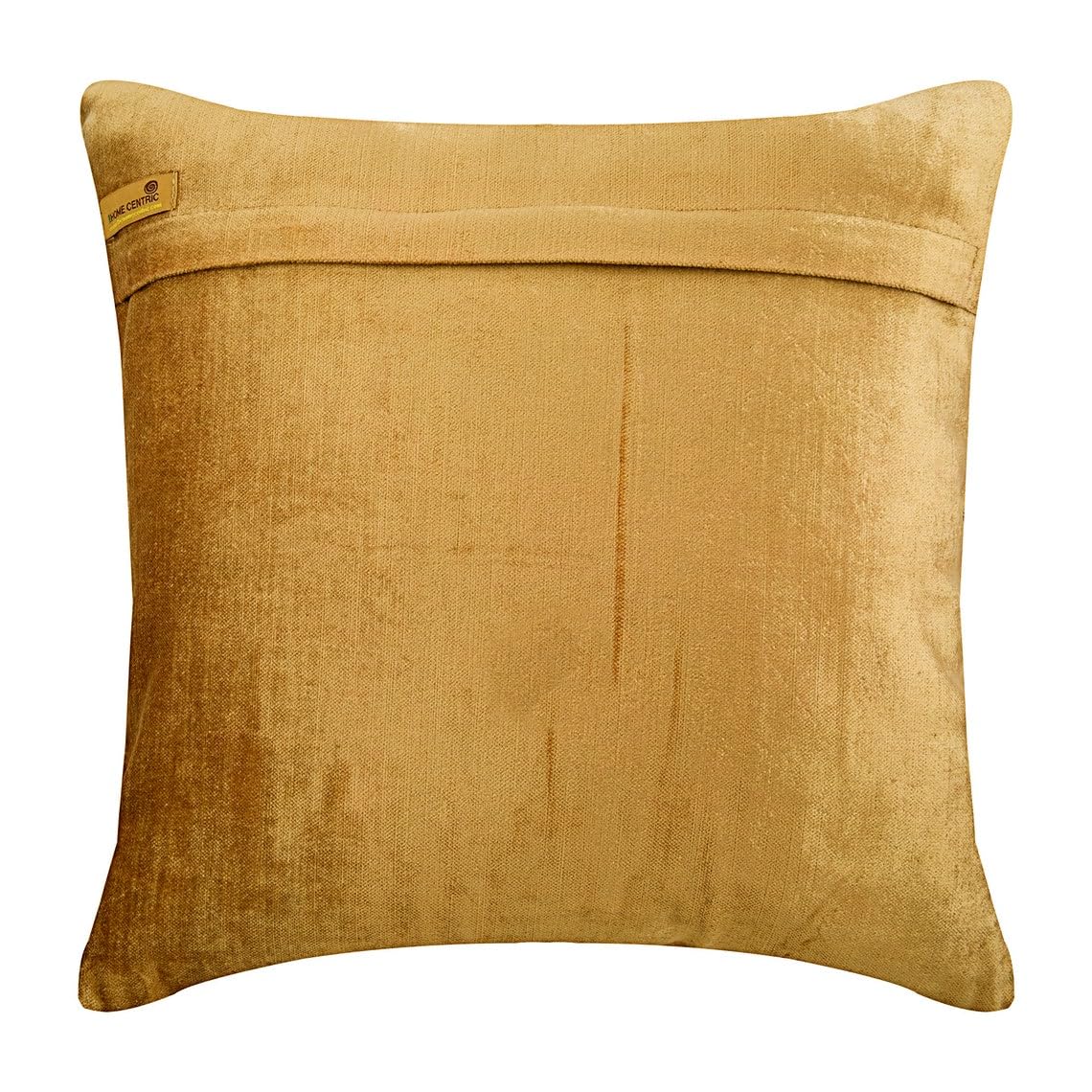 Luxury Velvet Gold Pillow Cover 24x24 Inch (60x60 cm) - Square Beaded Decorative Cushion Cover for Sofa, Bed & Home Decor - Elegant Antique Gold Throw Pillow for Living Room, Bedroom & Easter Decorations