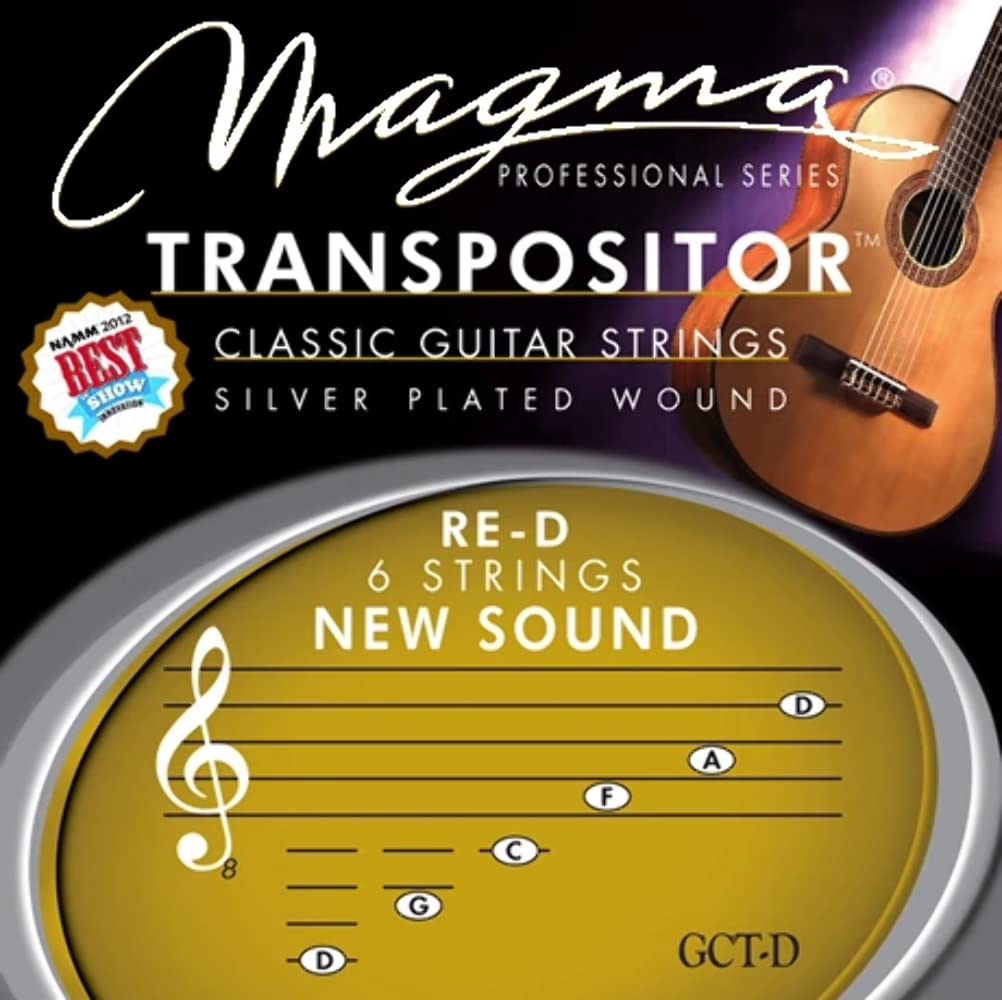 Premium Magma Transpositor Classical Guitar Strings - Nylon Core with Silver Plated Copper Winding (GCT-D) - Perfect for Classical & Flamenco Guitarists - Creates Unique RE-D Tuning Sound - Ideal for Studio Recording & Live Performances