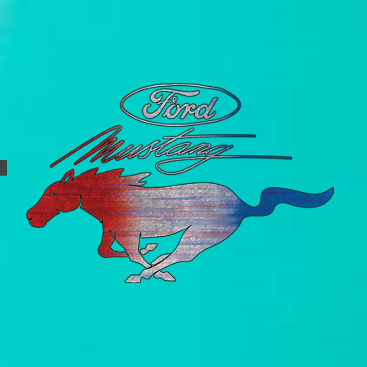Ford Mustang T-Shirt for Women - USA Flag & Mustang Emblem Design - Slim Fit Junior Tee - Perfect for Car Enthusiasts, Casual Wear & Mustang Fan Gifts