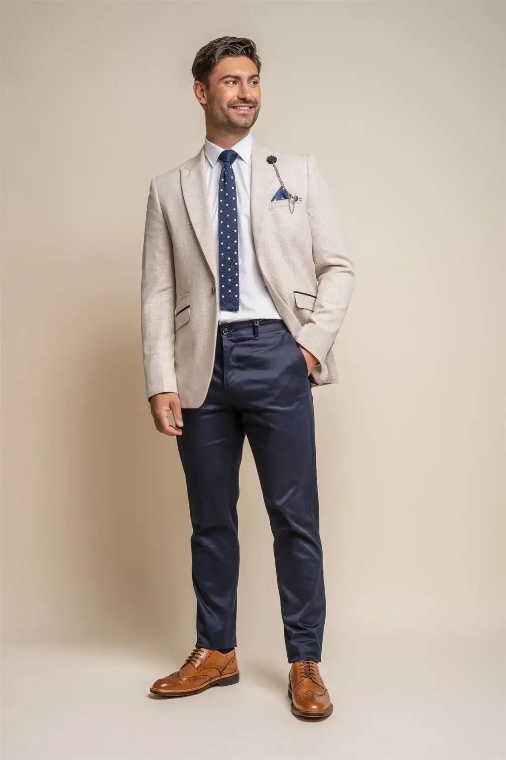 Cavani Men's Dakota Chino Pants - Classic Slim Fit Stretch Comfort Casual Trousers for Work, Office & Everyday Wear