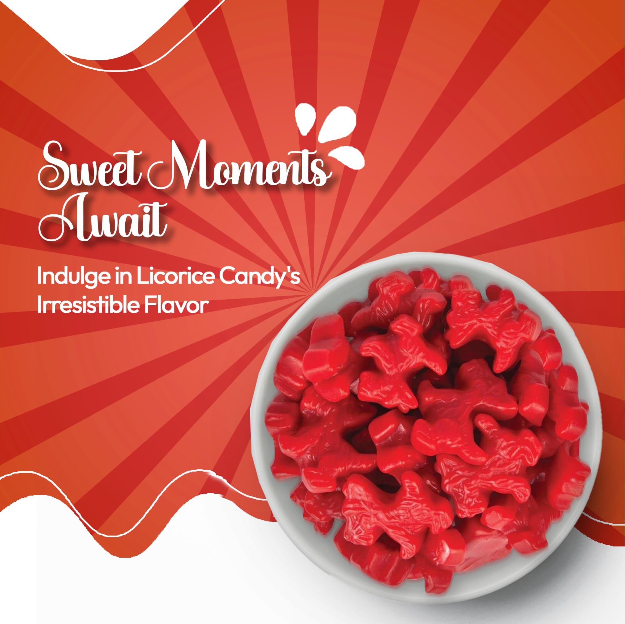 NY SPICE SHOP 1 Pound Red Licorice Scottie Dogs - Strawberry Flavored Liquorice Candy | Bulk Old Fashioned Australian Treats for Parties, Movie Nights & Gift Baskets
