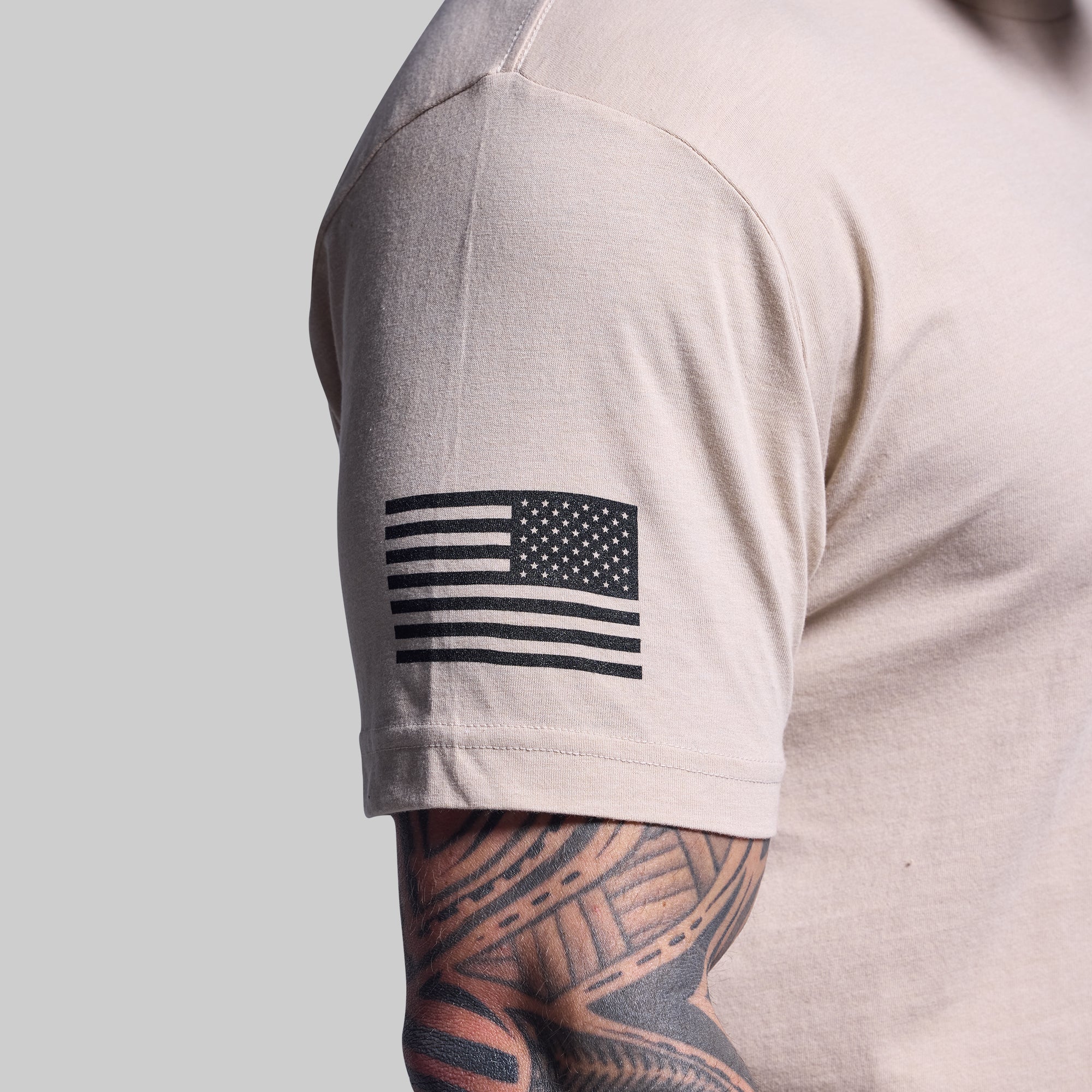 Tactical Operator T-Shirt for Men - Tan Military Tee - Durable & Comfortable for Outdoor, Hiking & Tactical Training