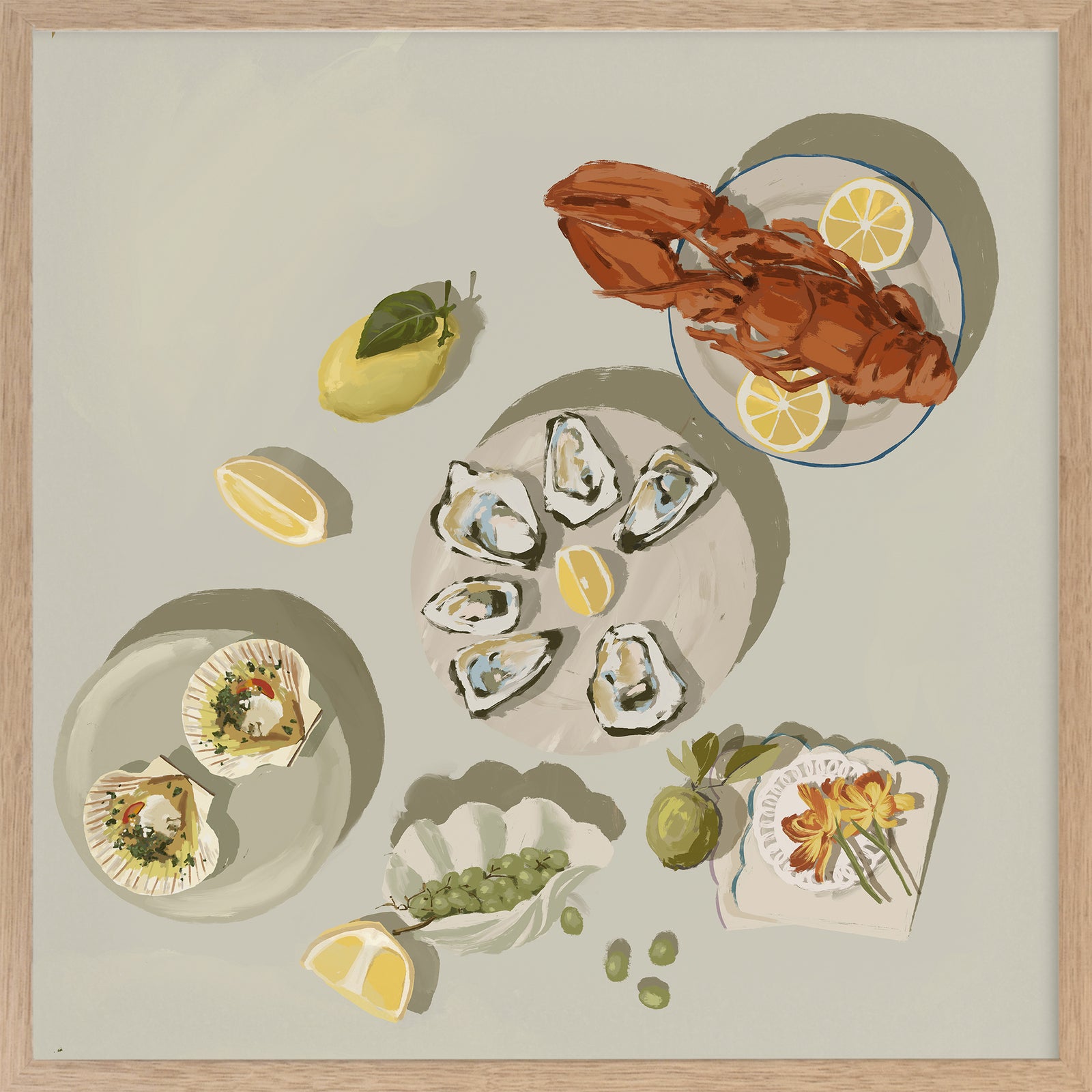 Beige Framed Wall Art Print for Family Gathering - Perfect for Living Room, Bedroom & Home Decor
