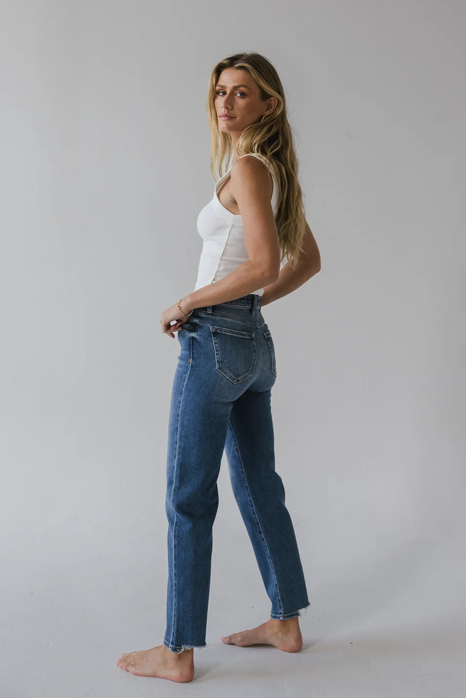 Ellery Women's Straight Leg Jeans - Medium Wash Denim Pants for Casual Wear & Everyday Style | FINAL SALE