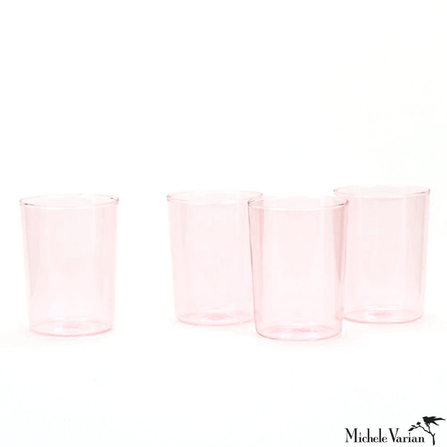 Premium 4-Piece Glassware Set - Elegant Blush Tones for Wine, Cocktails & Entertaining | Perfect for Dinner Parties, Gifts & Home Bar Accessories
