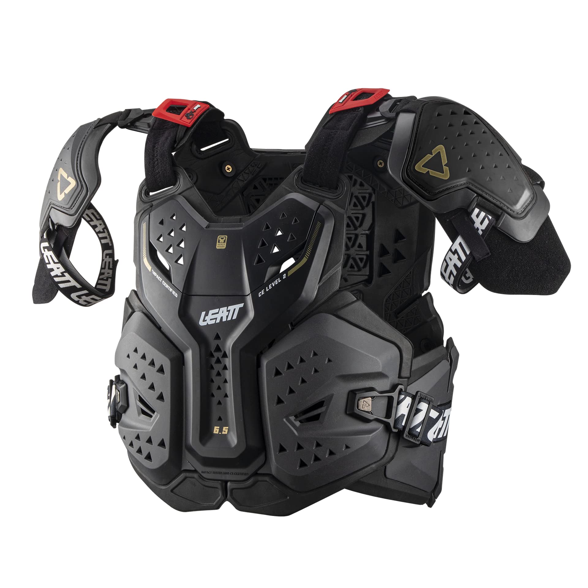 Leatt 6.5 Pro Adult Chest Protector - Motocross, MX & Off-Road Riding Gear (Black, XX-Large) - Impact Protection for Dirt Bike, ATV & Adventure Motorcycle Riders