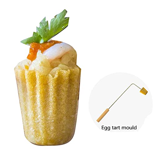 REHOC Malaysian Pie Tee Maker - Nyonya Top Hats Mold for Baking Egg Tarts | Reusable Fried Pastry Tool | Kitchen Bakeware Gadget for Asian Desserts & Party Snacks