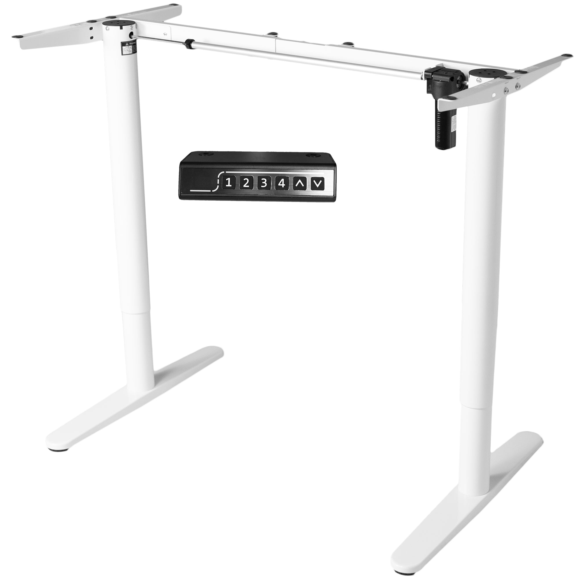 Compact Electric Single Motor Desk Frame with Memory Controller - Adjustable Height Standing Desk for Home & Office Workspace - Perfect for Ergonomics, Study, and Remote Work