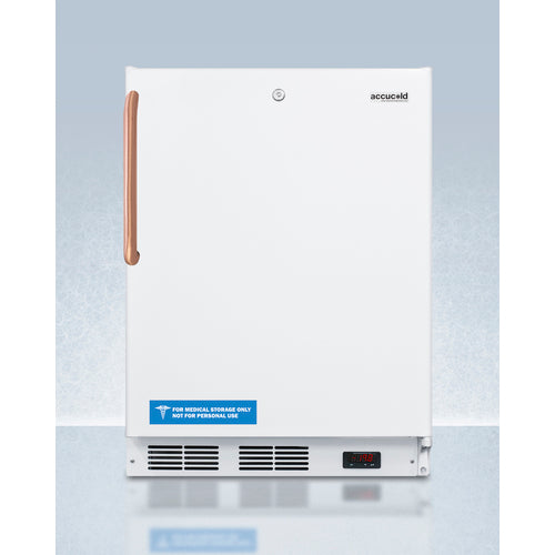 Accucold 24-Inch Wide Built-In All Freezer with Antimicrobial Pure Copper Handle - ADA Compliant Commercial Freezer VT65MLBITBCADA for Restaurants, Grocery Stores & Home Use