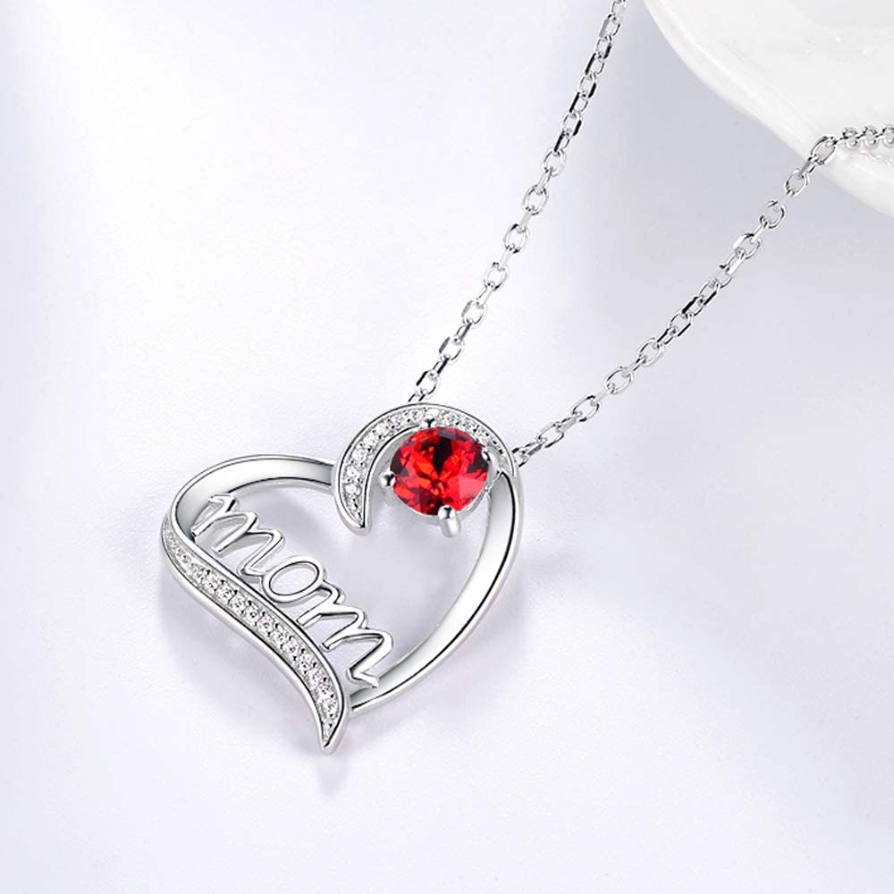 April & May Birthstone Necklace for Women - 925 Sterling Silver Emerald Simulated Diamond Jewelry | Elegant Birthday Gift for Mom, Mother's Day Present | Perfect for Special Occasions & Everyday Wear