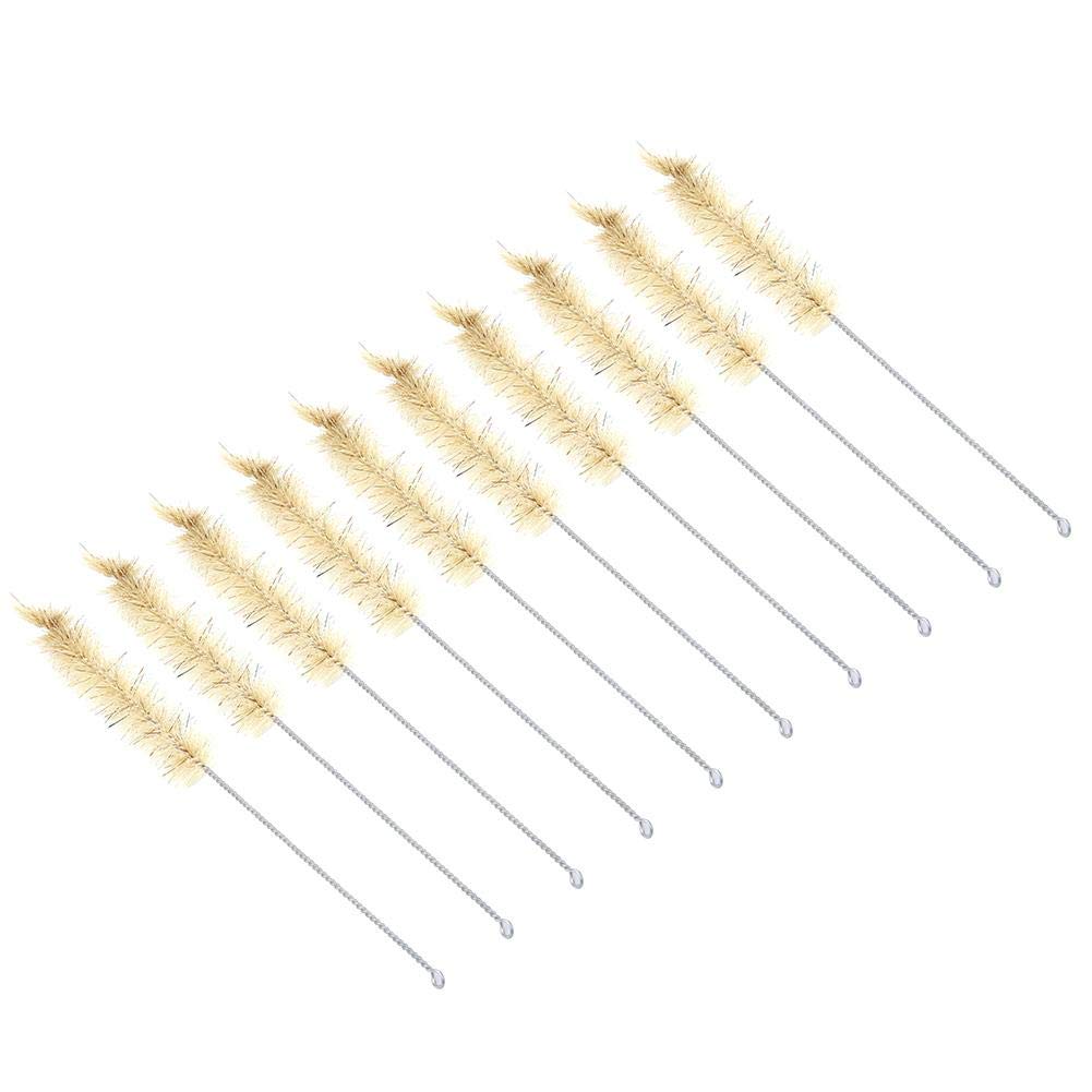 10PCS Bristle Cleaning Brush Set - Durable Test Tube & Bottle Brush for Flutes, Glassware, Home & Lab Use - Large Size for Deep Cleaning