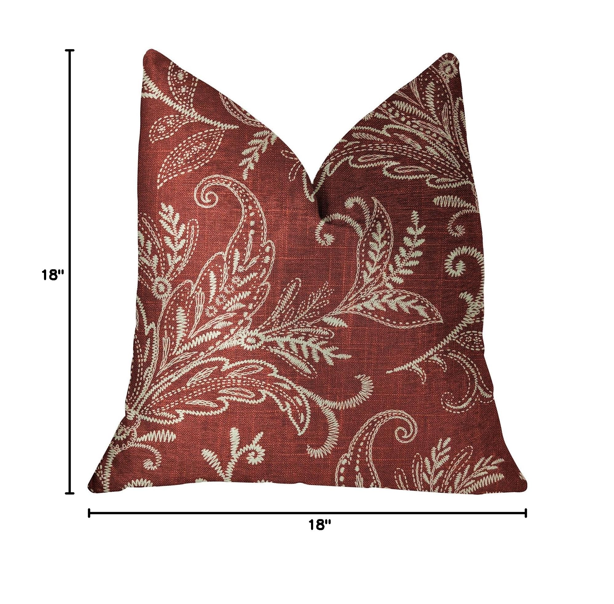 Plutus Berry Crest Vineyard Luxury Throw Pillow 18x18 Inch - Soft Decorative Cushion for Sofa, Bed, Living Room & Home Decor