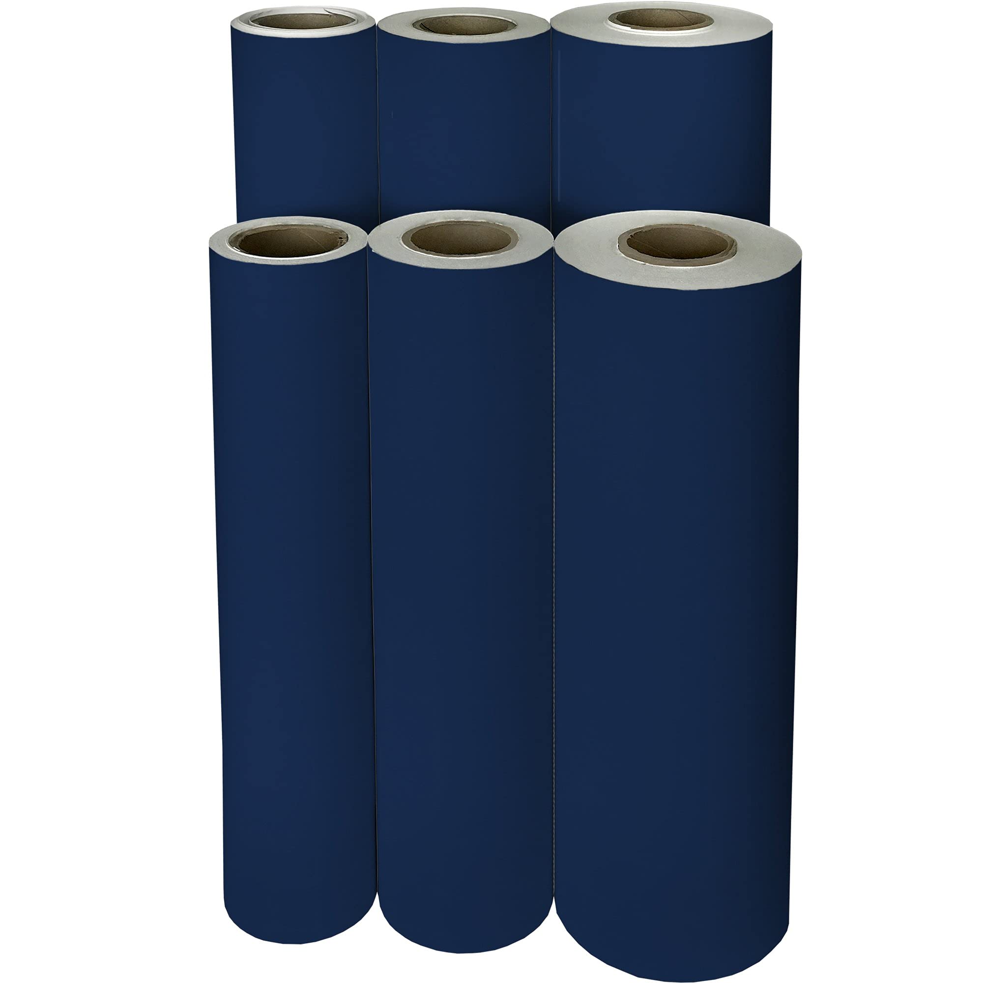 Jillson Roberts Bulk Solid Gift Wrapping Paper - Matte Navy Blue - 833 Feet x 24 Inches - Perfect for Holiday Gifts, Party Favors & Retail Packaging