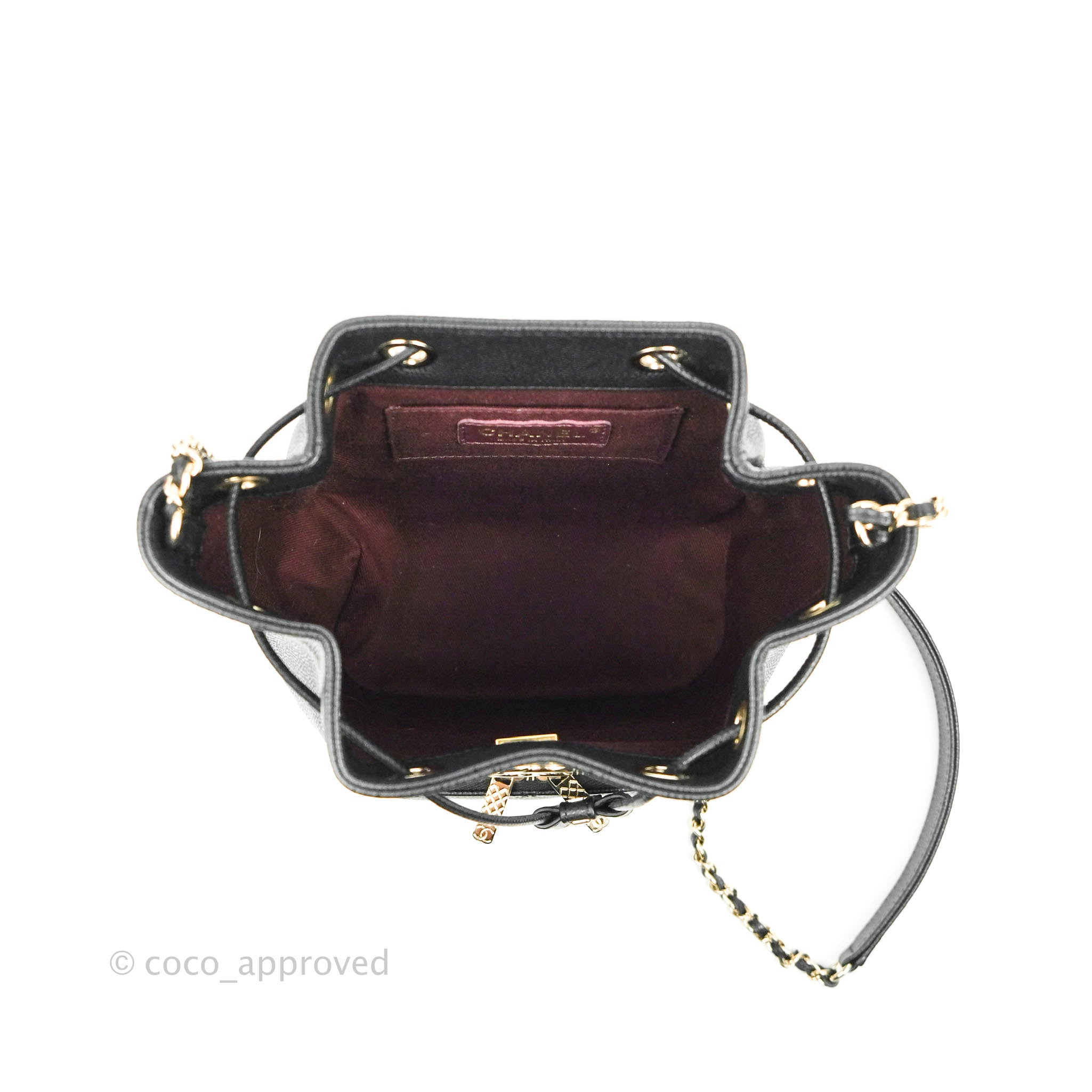 Chanel Business Affinity Drawstring Bucket Bag in Black Caviar Leather with Gold Hardware - Perfect for Work, Travel & Everyday Luxury