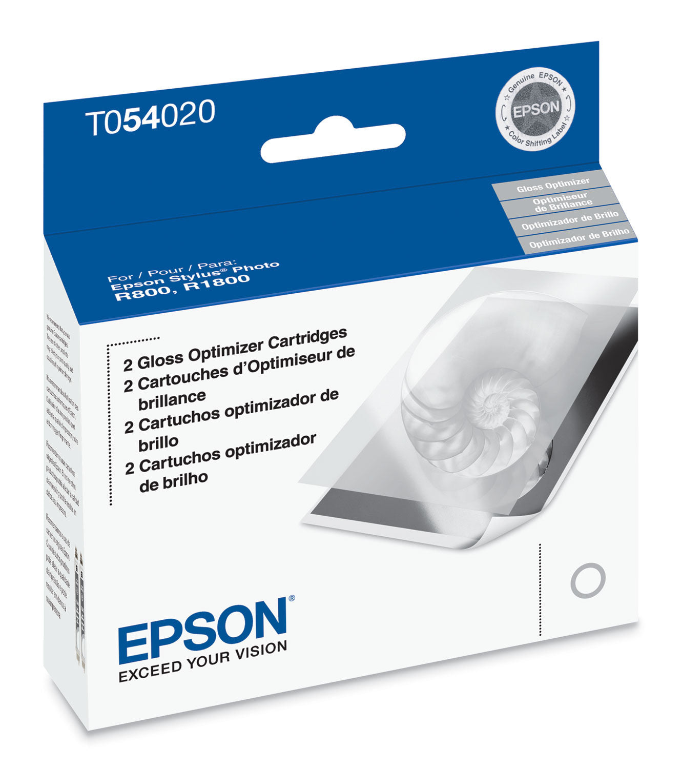 Epson T054020 Gloss Optimizer Ink Cartridge for R800 & R1800 Printers - High-Quality Photo Printing & Professional Photo Projects