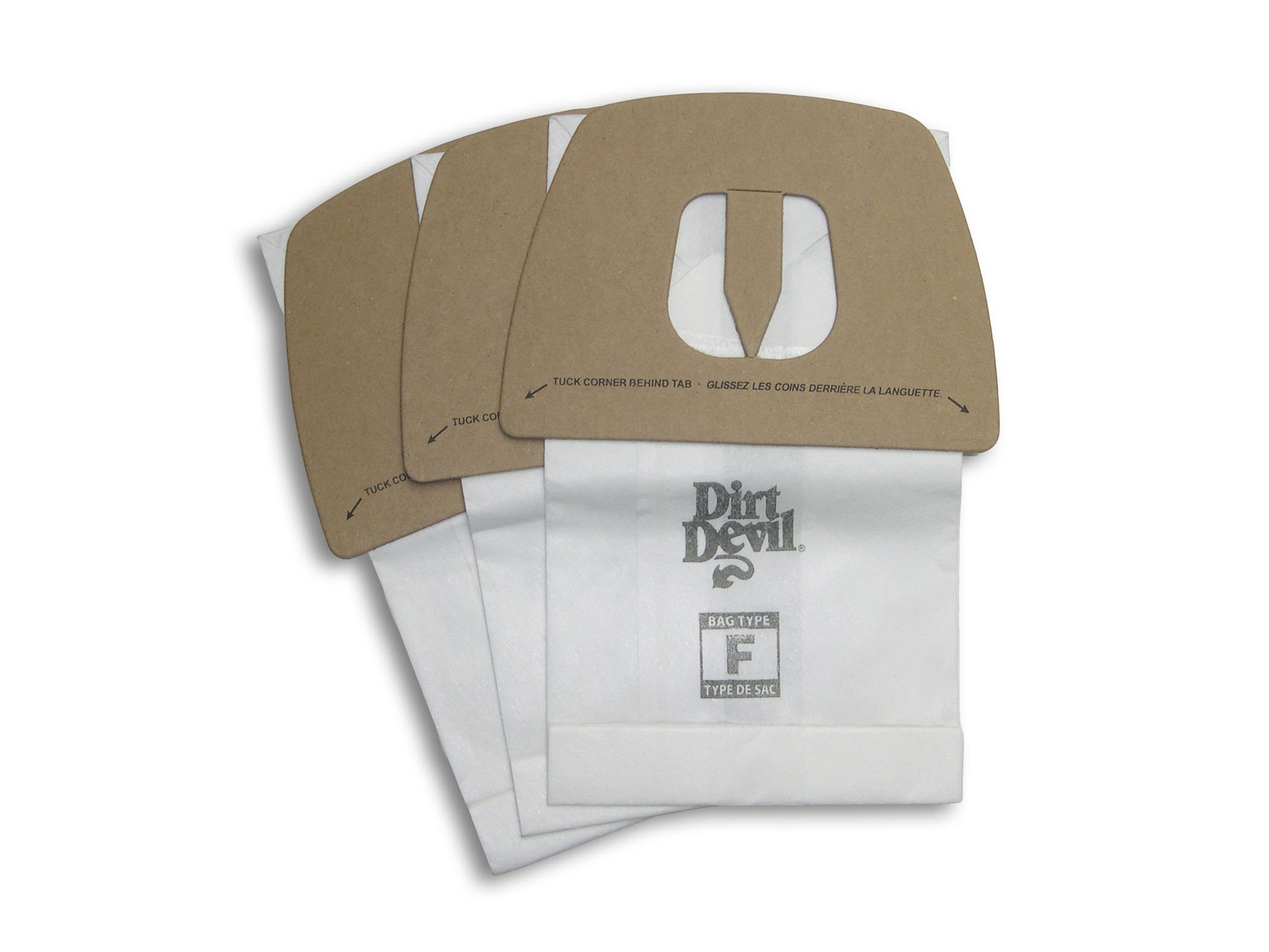 Dirt Devil Vacuum Cleaner Bags - Pack of 3, White, Style F, Microfresh Filtration (Part #3200147001) | Replacement Bags for Canister Vacuums | Ideal for Home Cleaning, Pet Hair Removal & Allergen Reduction