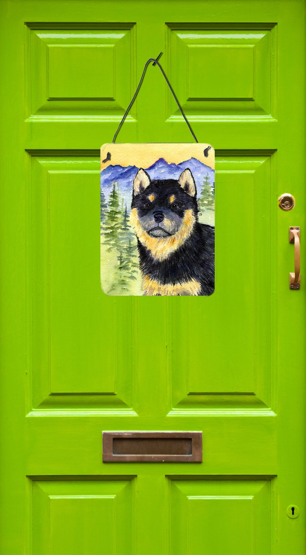 Caroline's Treasures Shiba Inu Metal Wall Art - 12x16 Inch Aluminum Sign for Kitchen, Bar, Bathroom & Front Door Decor - Japanese Dog Themed Home Plaque - Perfect for Pet Lovers & Anime Fans