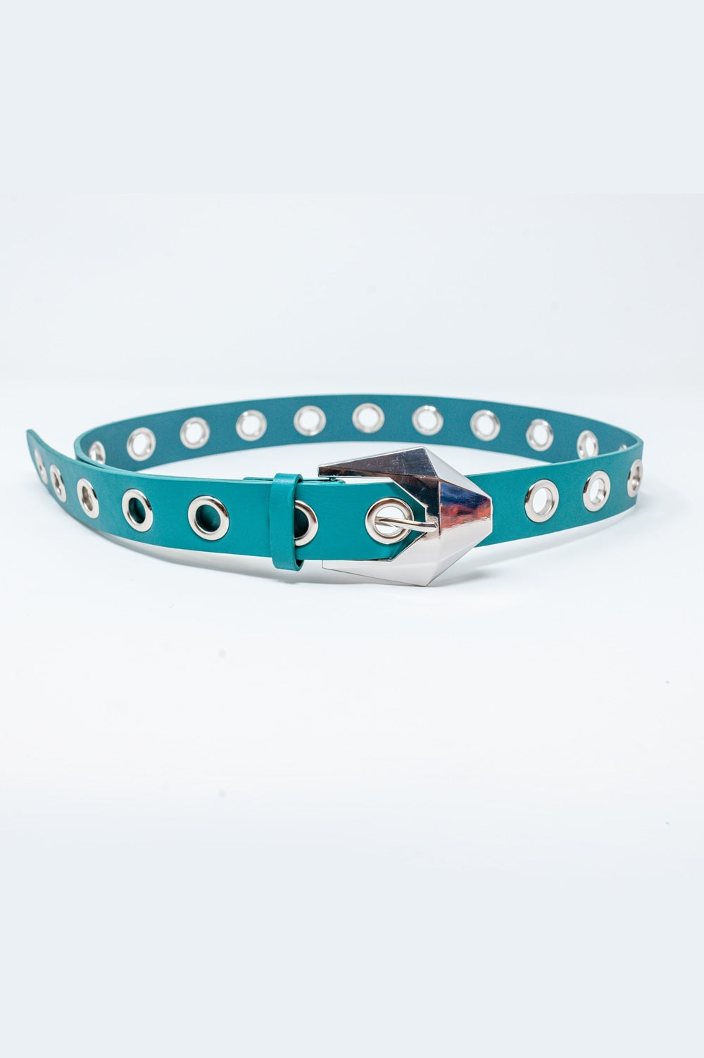 Green Jean Belt with Grommets - Stylish & Durable Waist Accessory for Men & Women | Perfect for Casual Outfits, Jeans & Denim Looks