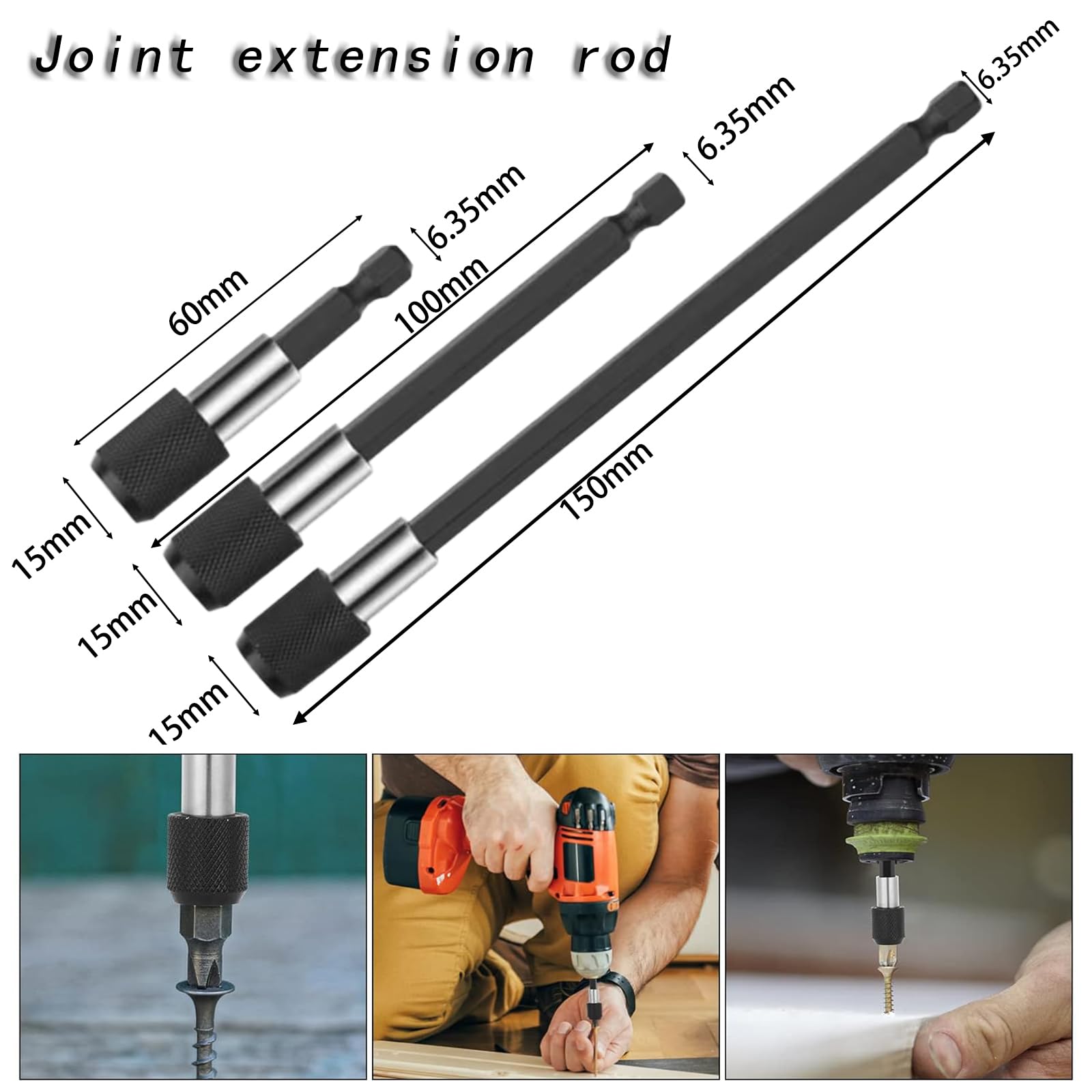 2PCS Flexible Drill Bit Extension, 1PCS 105° Right Angle Drill Attachment, Screwdriver Bit Set with 3PCS 1/4