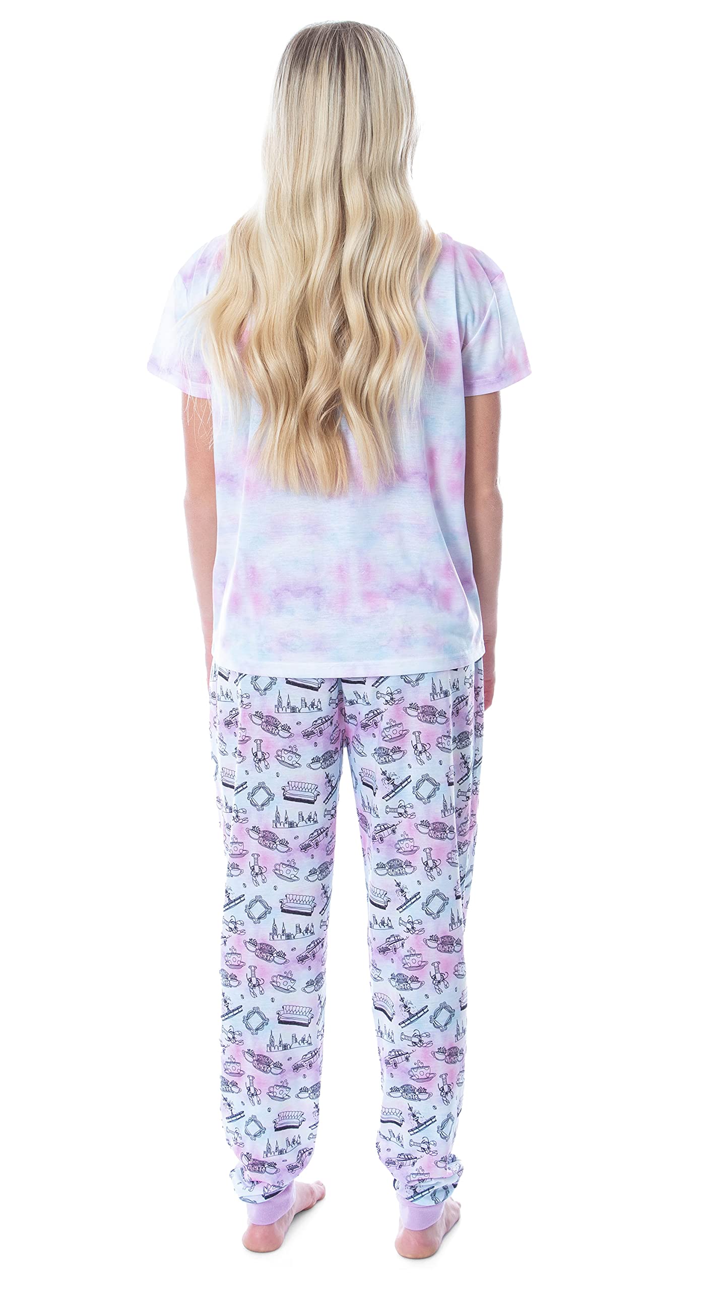 INTIMO Friends TV Show Logo Women's 'Rather Be Watching' Sleep Jogger Pajama Set - Cozy Lounge Wear for TV Nights & Relaxation at Home