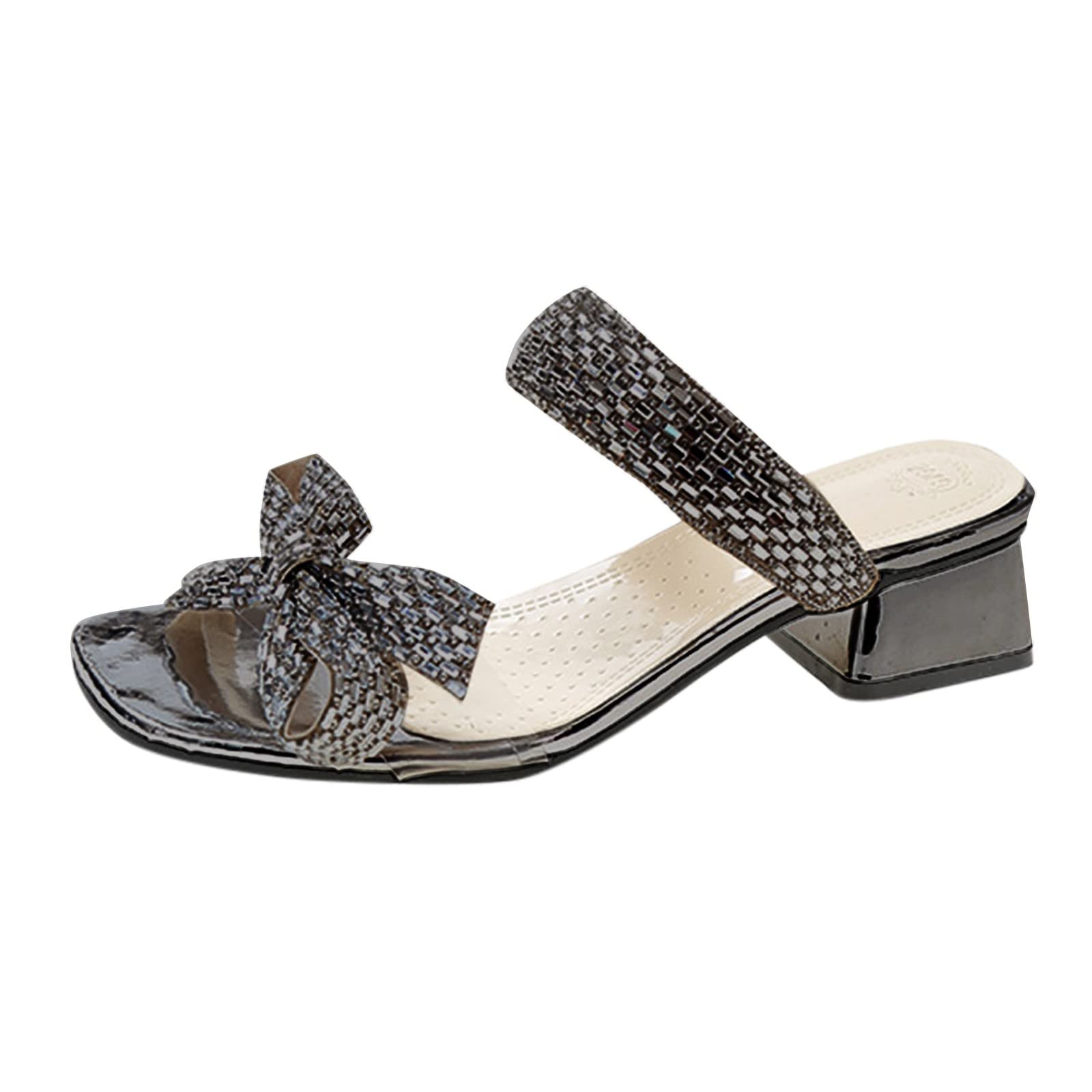 Elegant Women's Wedge Sandals with Rhinestone Bowknot - Breathable Lace-Up Dressy Shoes for Casual Wear & Summer Outfits