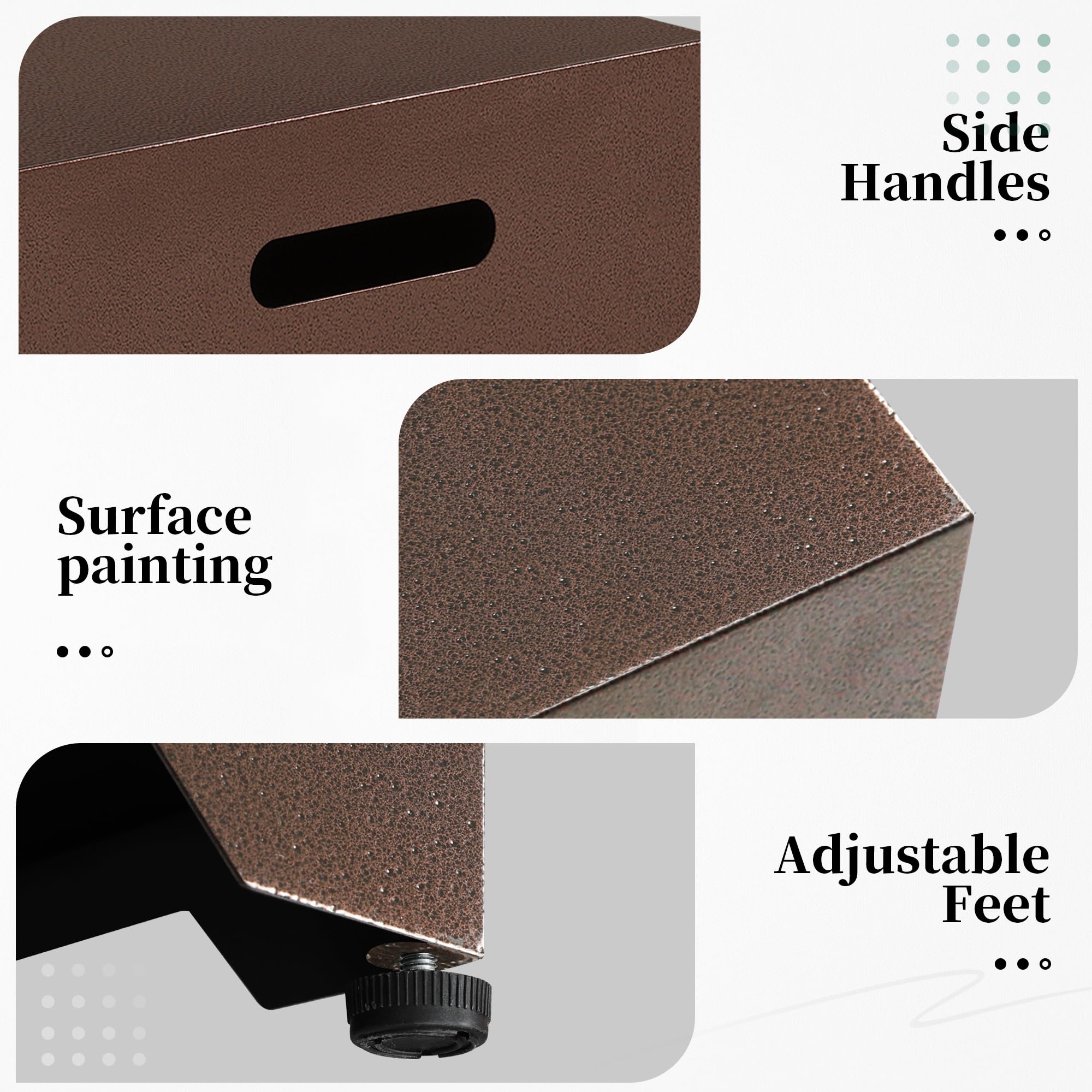 UPHA Propane Tank Cover Table - 20 Gallon Gas Tank Storage Box with Side Door Opening, Hideaway Outdoor Side Table for Patio, Deck, and Backyard (Brown)