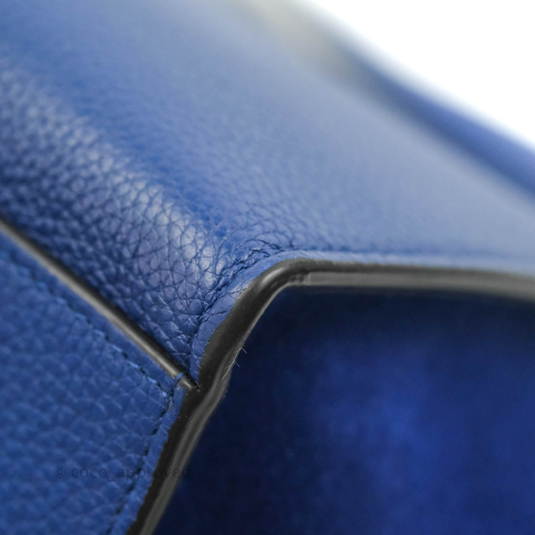 Celine Sleek Small Tri-Color Trapeze Bag in Blue Calfskin Leather - Perfect for Work, Travel & Everyday Use