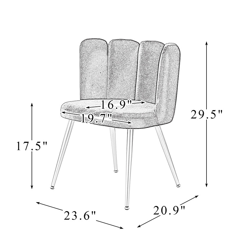 Elodia Side Chair - Modern Accent Chair for Dining Room, Living Room & Office - Sturdy Wooden Frame with Upholstered Seat - Perfect for Home Decor & Small Spaces