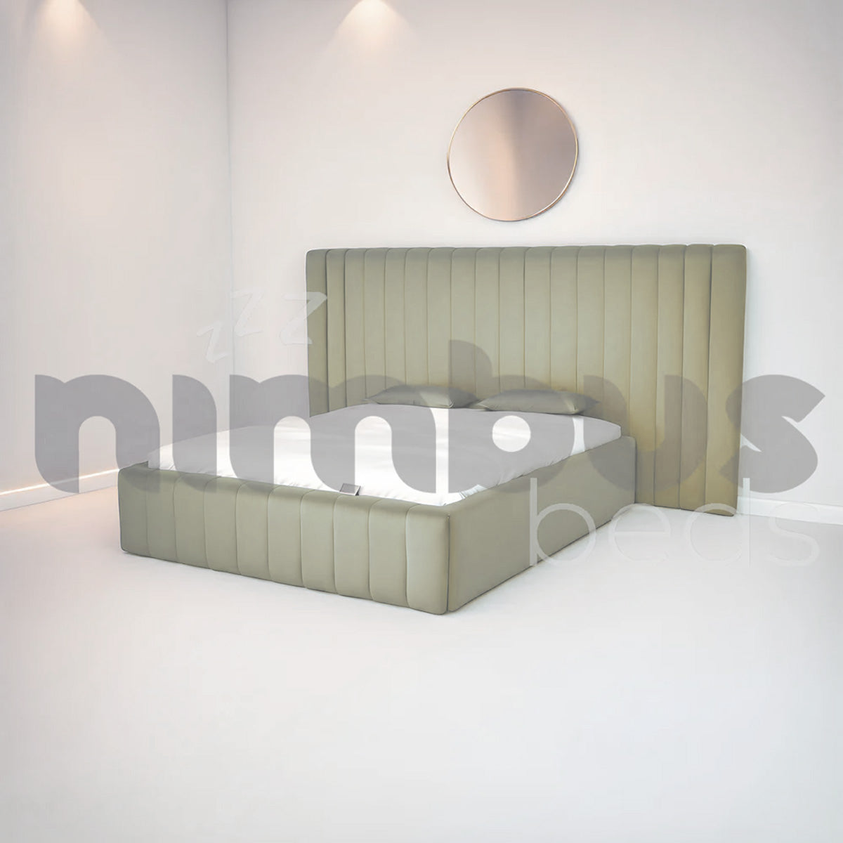 Luxury Louis Bed Frame - Queen Size, Upholstered Platform Bed with Wooden Slats & Noise-Free Support - Perfect for Master Bedroom, Guest Room, or Apartment