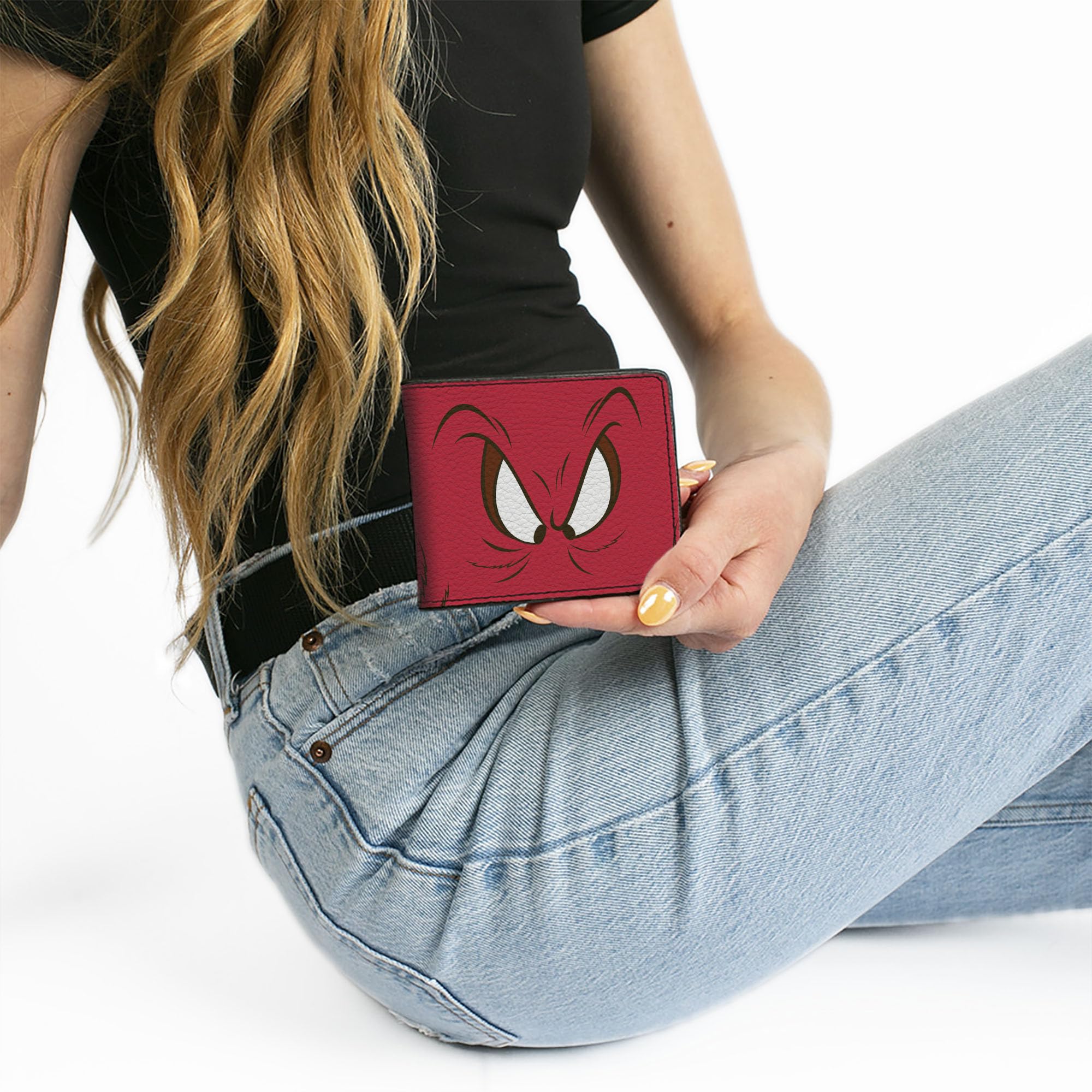 Buckle-Down Men's PU Leather Bifold Wallet - Gossamer Eyes Multicolor Slim RFID Blocking Wallet for Everyday Use & Travel