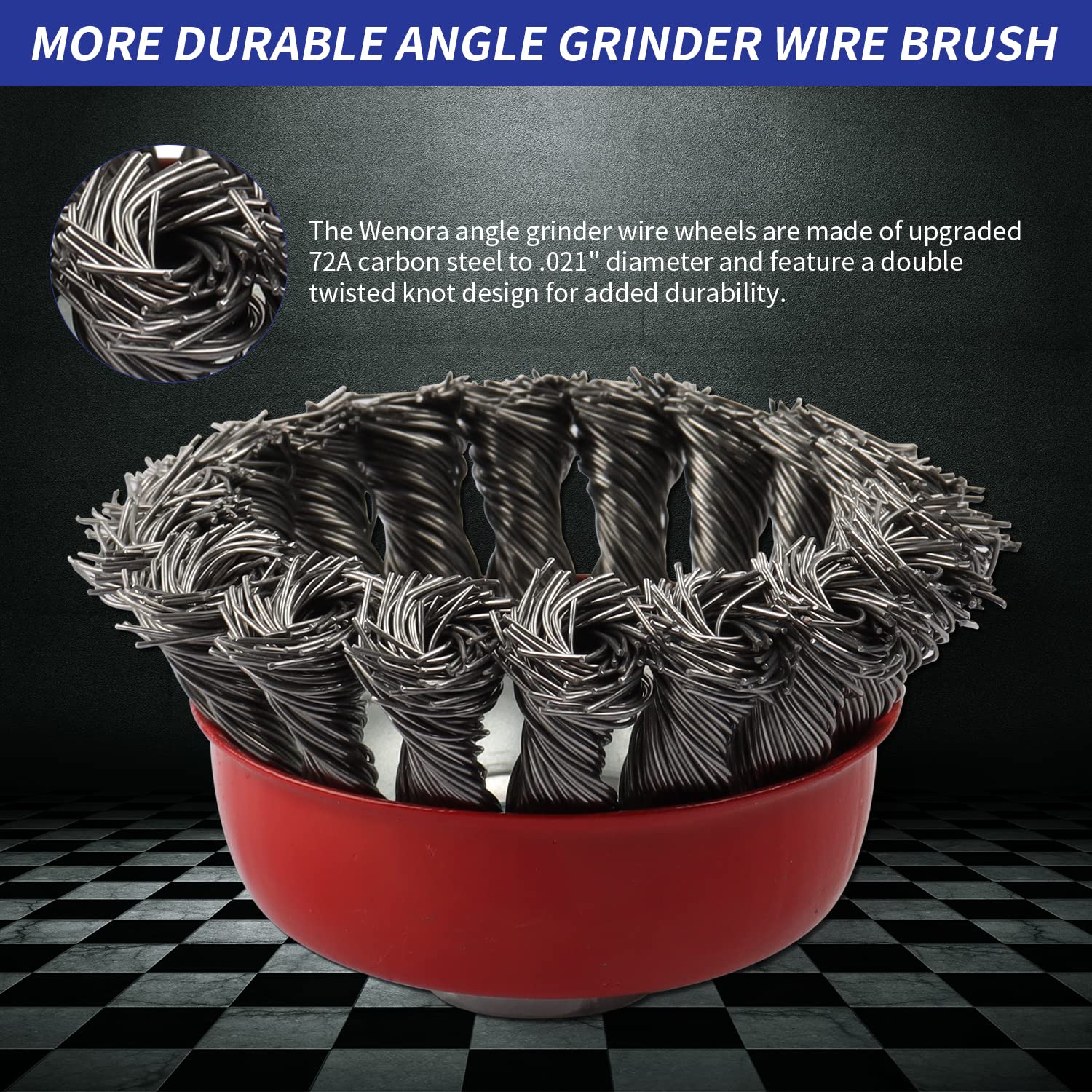 12 Pack 4 Inch Angle Grinder Wire Wheels - 5/8