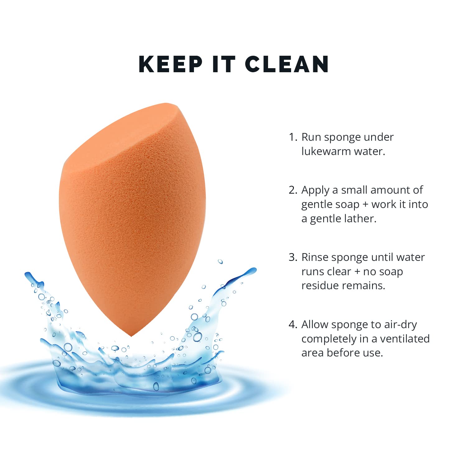 AOA Studio Beauty Makeup Sponge Set - 5 Piece Latex-Free Blenders for Liquid, Cream & Powder Foundation - HD Makeup Applicators for Flawless Blending - Perfect Gift for Makeup Lovers & Professional Artists
