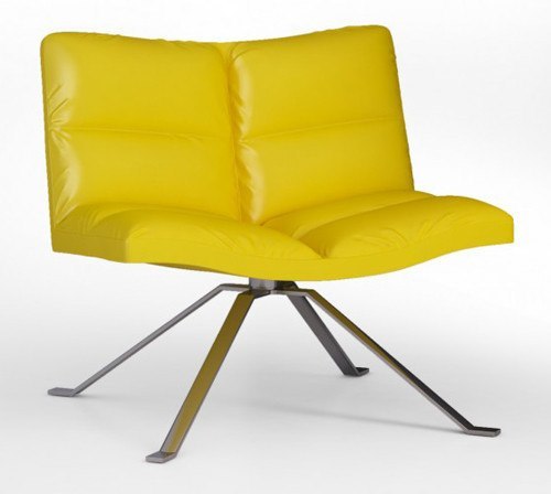 Wave Soft Lounge Chair with Spider Base by Tonon - Modern Comfort for Living Room, Bedroom & Office - Perfect for Relaxing, Reading & Lounging