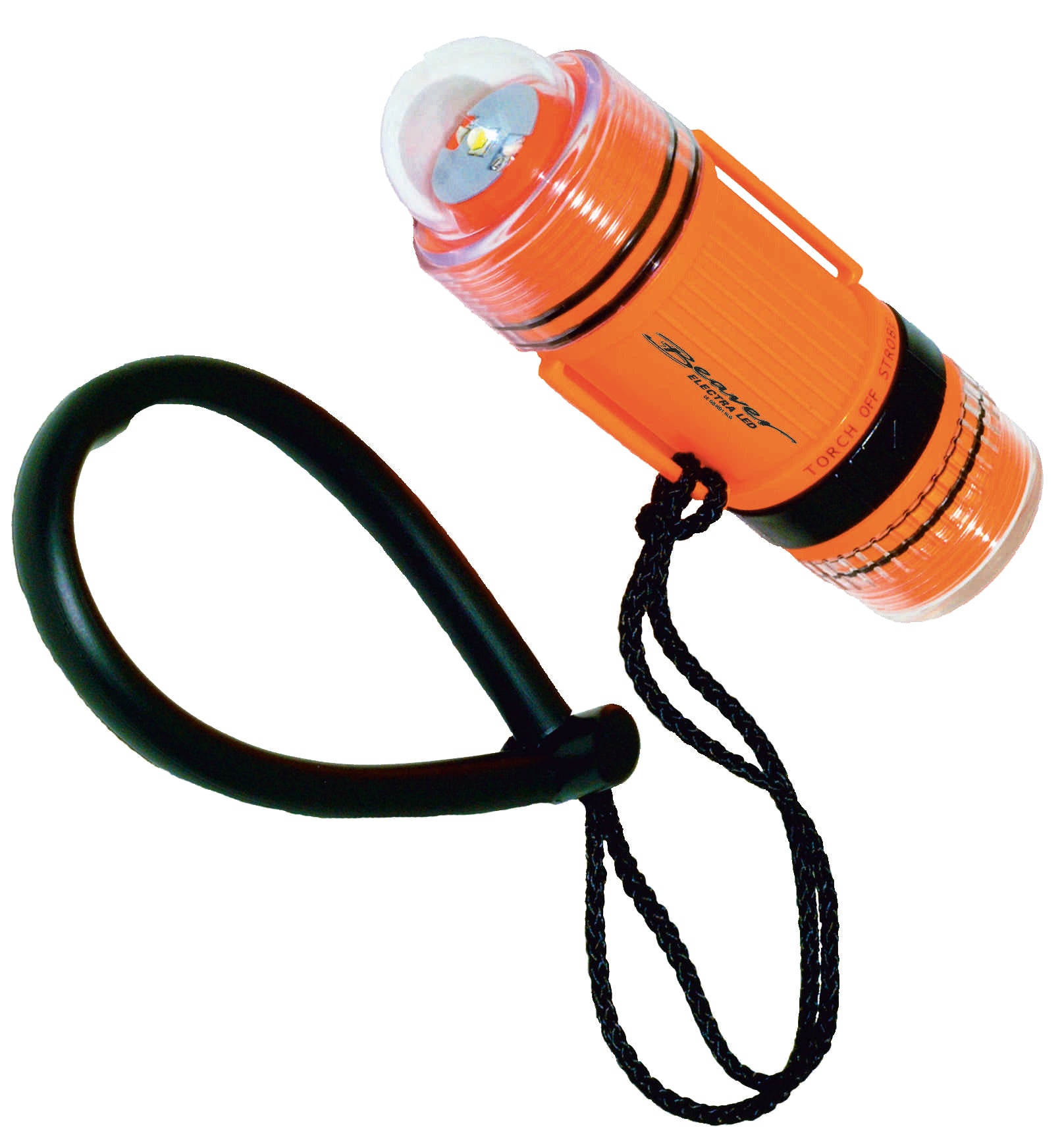 Beaver Orange Electra LED Strobe Flashlight - High Visibility Safety Light for Hunting, Emergency, Camping & Night Running
