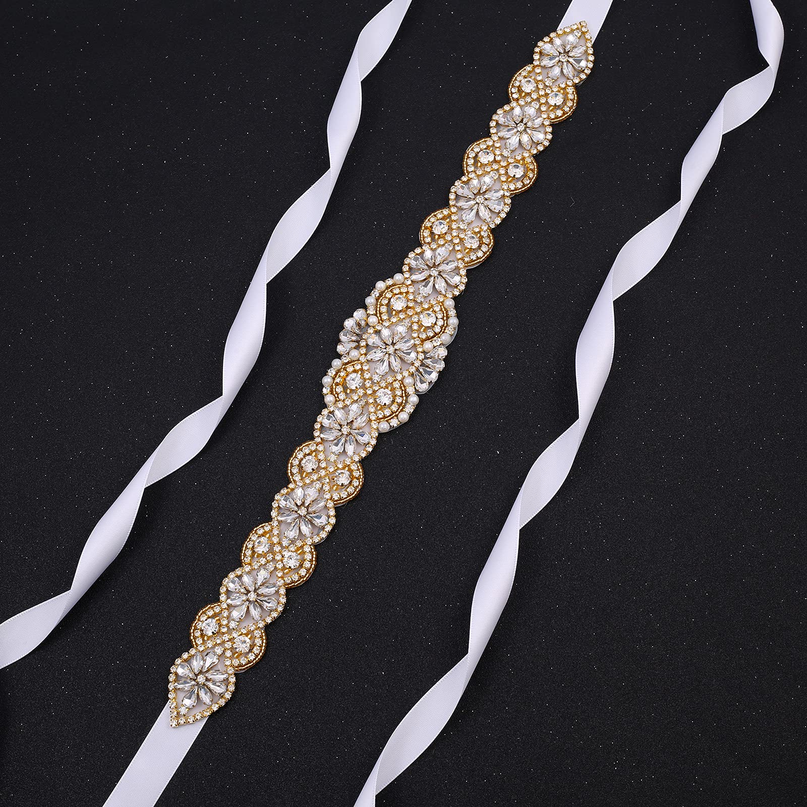 Sparkling Rhinestone Wedding Belt for Bride & Bridesmaids - Elegant Crystal Sash for Wedding Dresses | Perfect for Bridal Showers, Ceremonies & Special Occasions