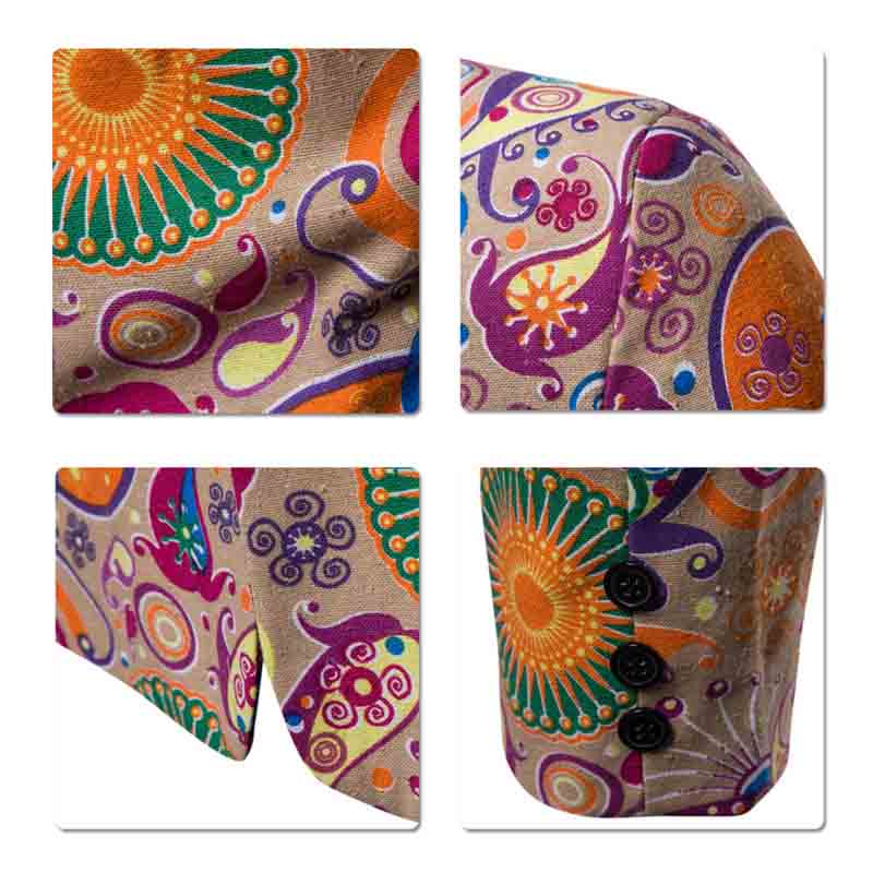 Men's Floral Printed Casual Suit Jacket Blazer Coat - Perfect for Weddings, Parties, and Business Casual Outfits