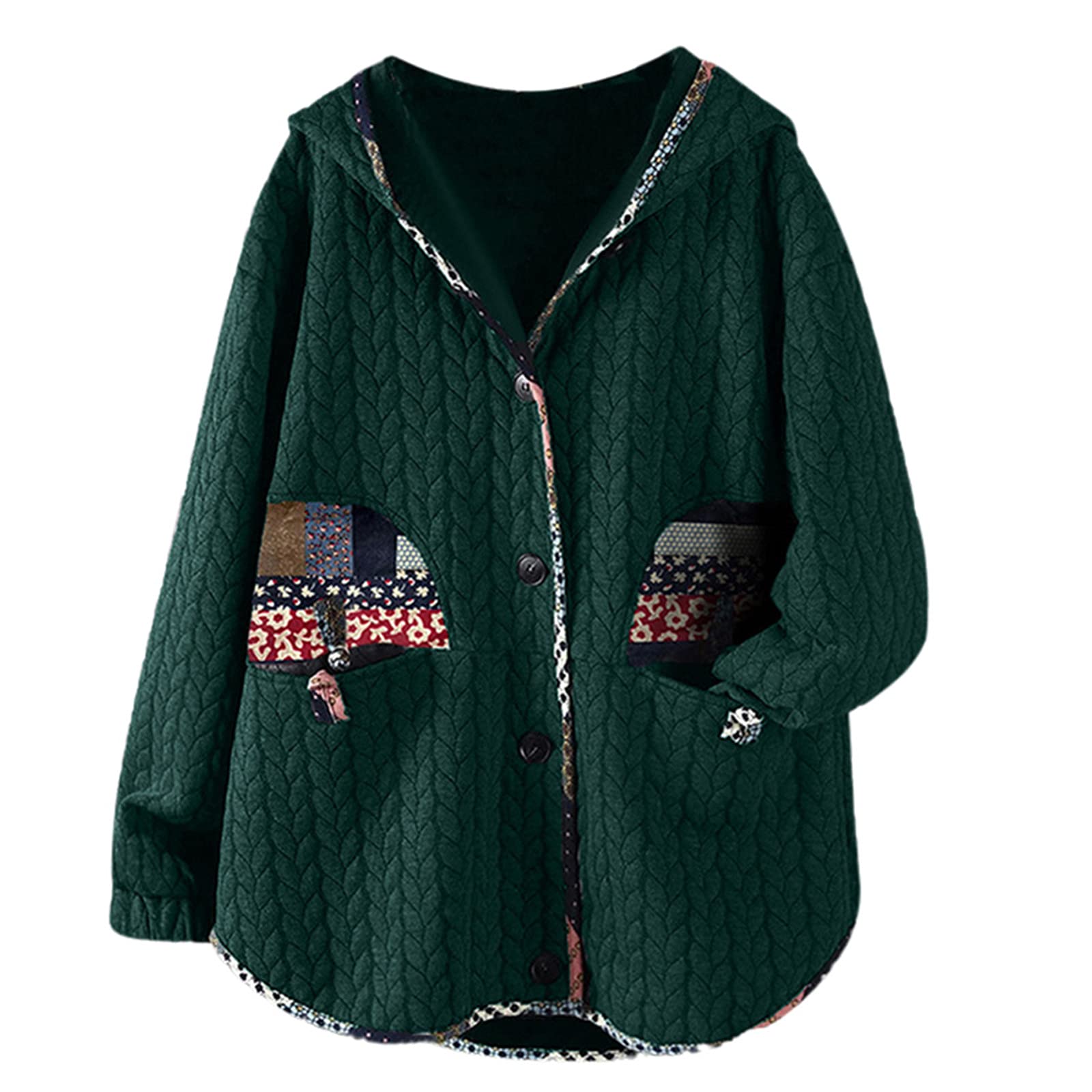 Women's Plus Size Fleece Jacket - Soft Sherpa Lined Zip Up Hooded Coat with Pockets | Warm Winter Outerwear for Casual Wear, Outdoor Activities & Layering