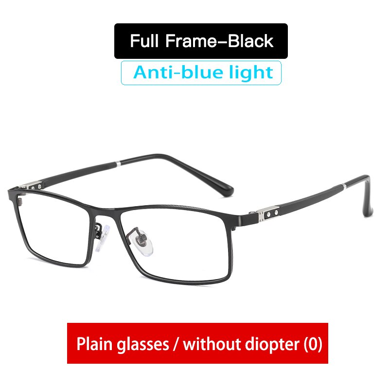 Aidien Men's Custom Lens Semi-Rimless Alloy Frame Eyeglasses AR5055 - Lightweight & Durable Glasses for Work, Reading & Everyday Use