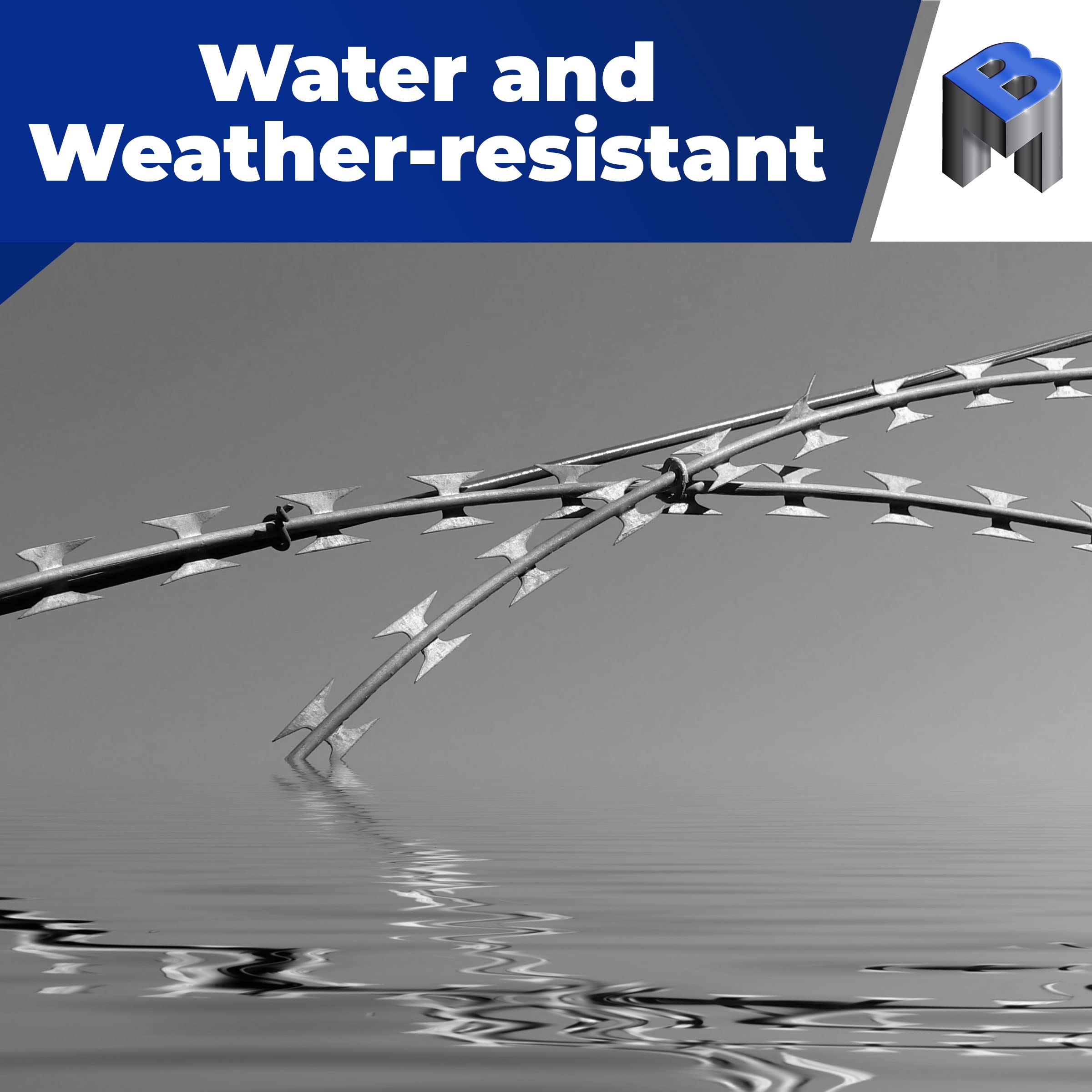 Galvanized Steel CBT-65 Razor Wire - Heavy Duty Security Fencing (5 Pack, 50 Feet per Roll) - Ideal for Perimeter Protection, Military Bases, and High-Security Areas