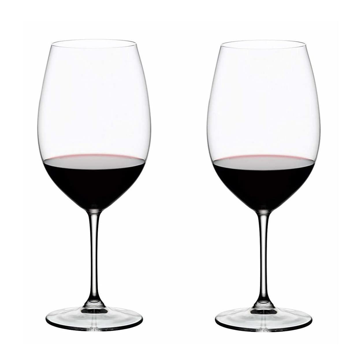 Premium Riedel Vinum Bordeaux Grand Cru Wine Glasses Set (4-Pack) with Polishing Cloth - Crystal Clear Stemware for Red Wine Tasting, Fine Dining & Elegant Entertaining