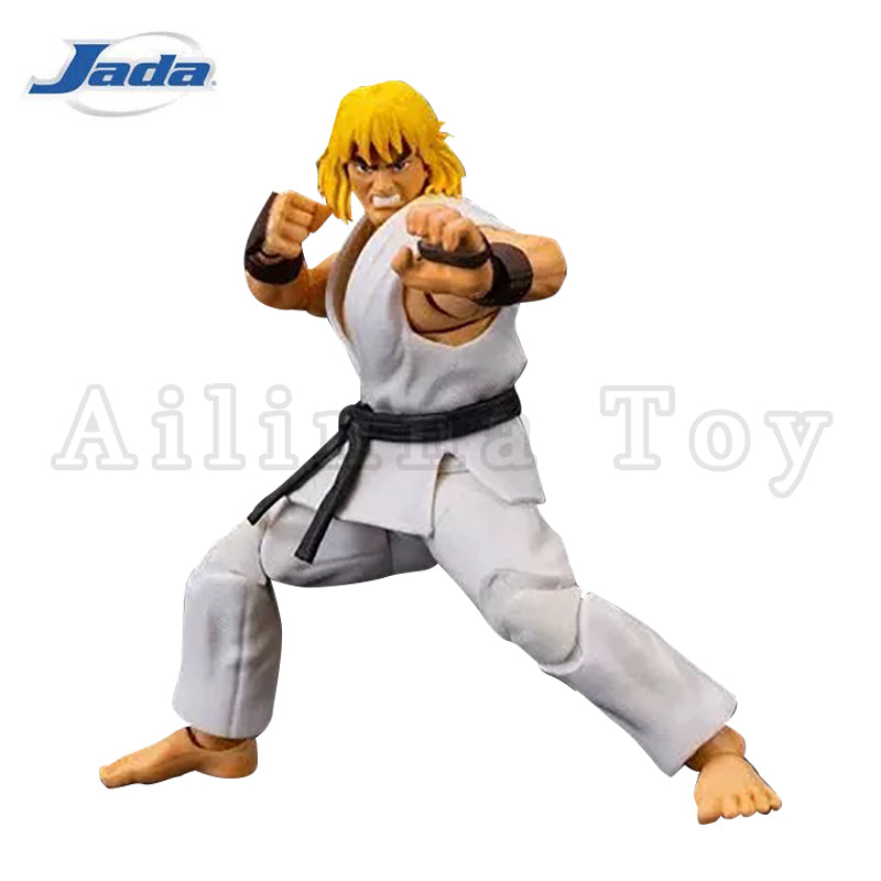 Jada Toys 1/12 Scale 6-Inch Ultra Street Fighter II Action Figure - Ken (Player 2) Collectible Fighting Game Character for Display & Play | Perfect for Gamers & Anime Fans