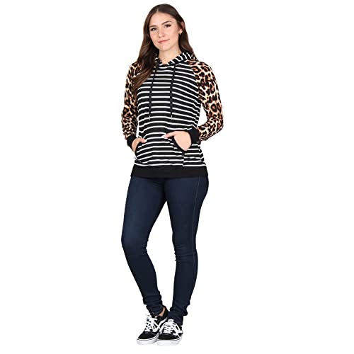 Mixed Stripe & Leopard Print