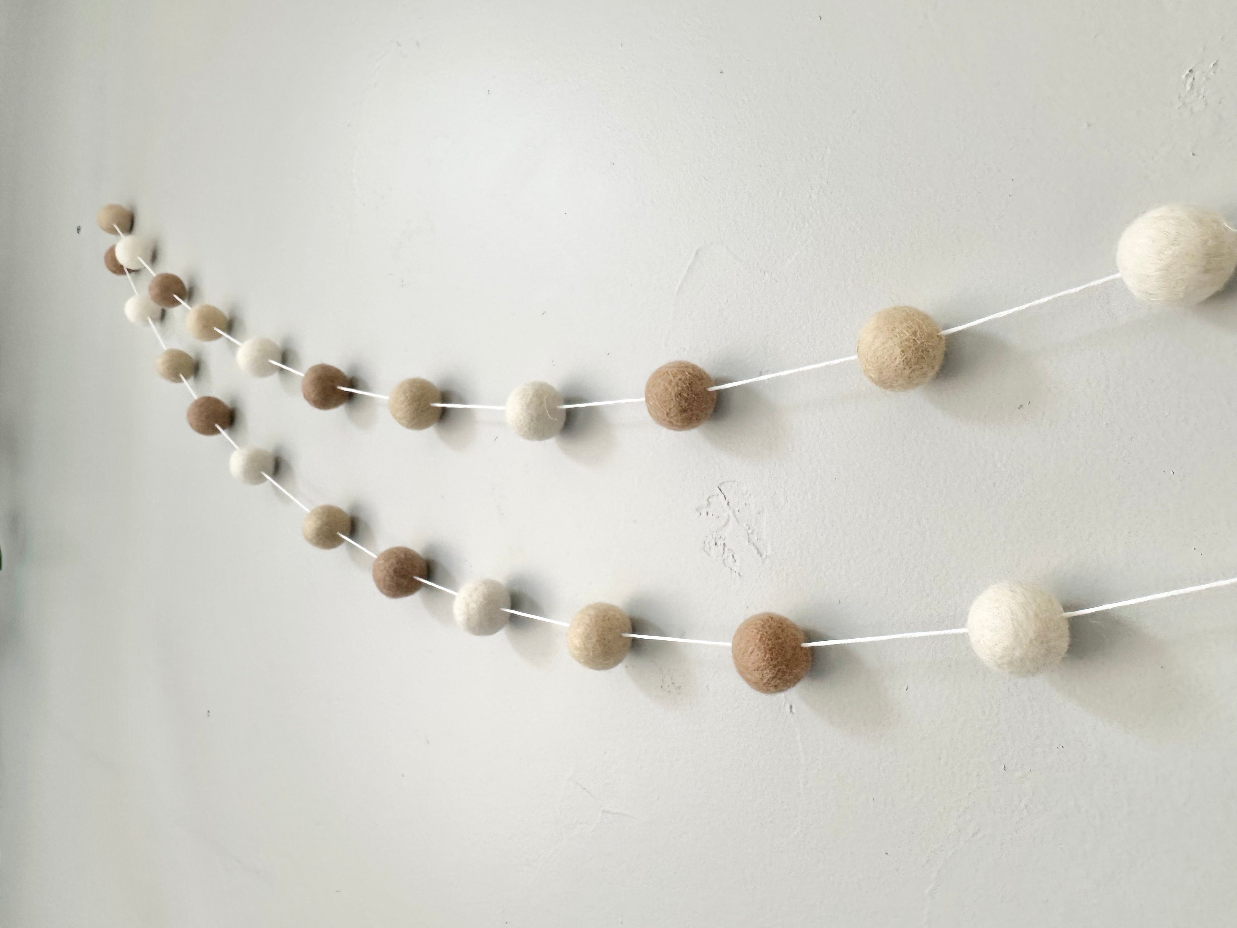 Neutral Gradient Garland - Elegant Boho Home Decor for Weddings, Parties & Nursery Room