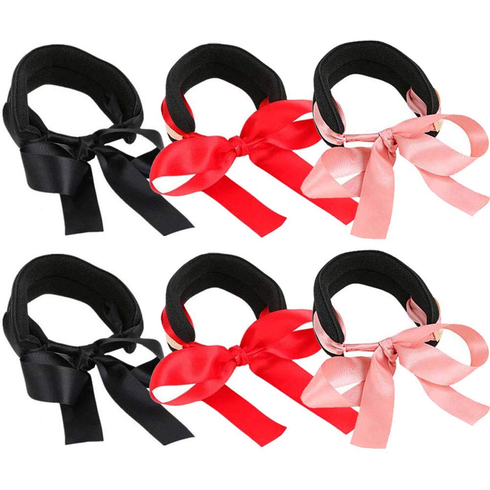 6 Pcs Ribbon Bow Hair Bun Maker Sponge - Magic French Twist Bun Holder, Hair Donuts for Updo & Chignon - Hair Styling Tool for Women & Girls (Random Colors) - Perfect for Parties, Weddings & Everyday Hairstyles