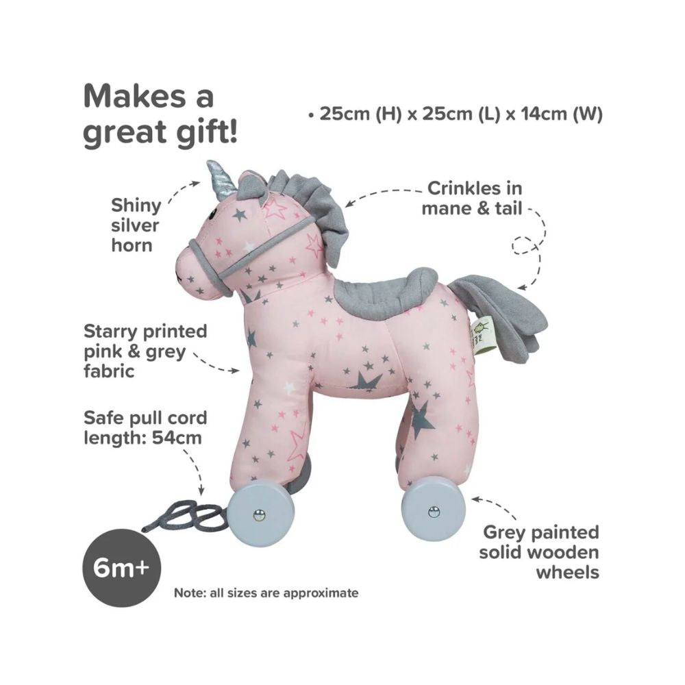 Unicorn Pull Along Toy for Toddlers - Little Bird Told Me - Perfect for Birthday Gifts & Early Learning Playtime